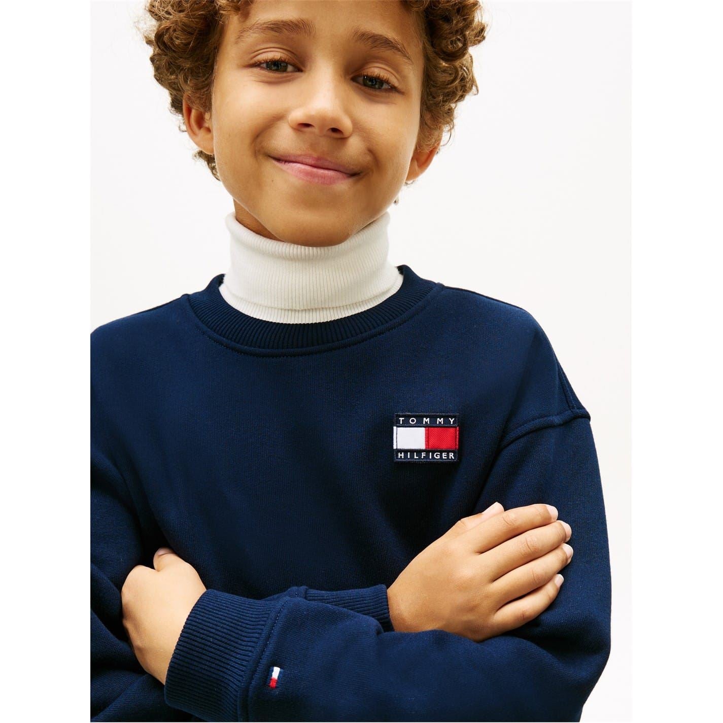 Tommy Hilfiger Flag Crew Neck Long Sleeve Jogger Set