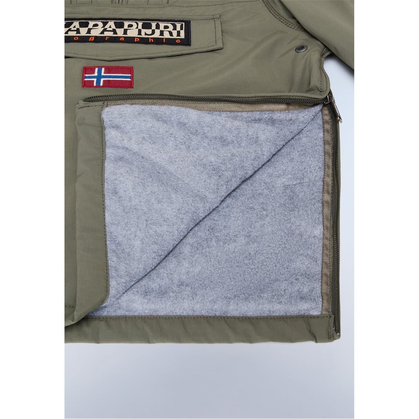 Napapijri Rainforest Solid Patterned Hooded Rain Jacket