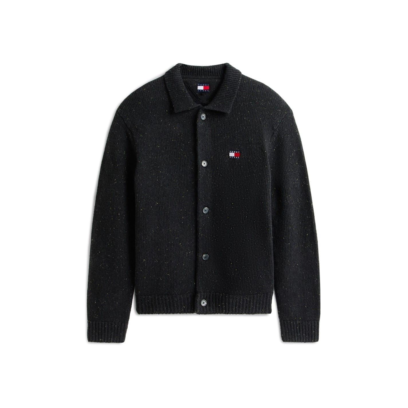 Tommy Jeans Badge Collared Neck Long Sleeve Sweater