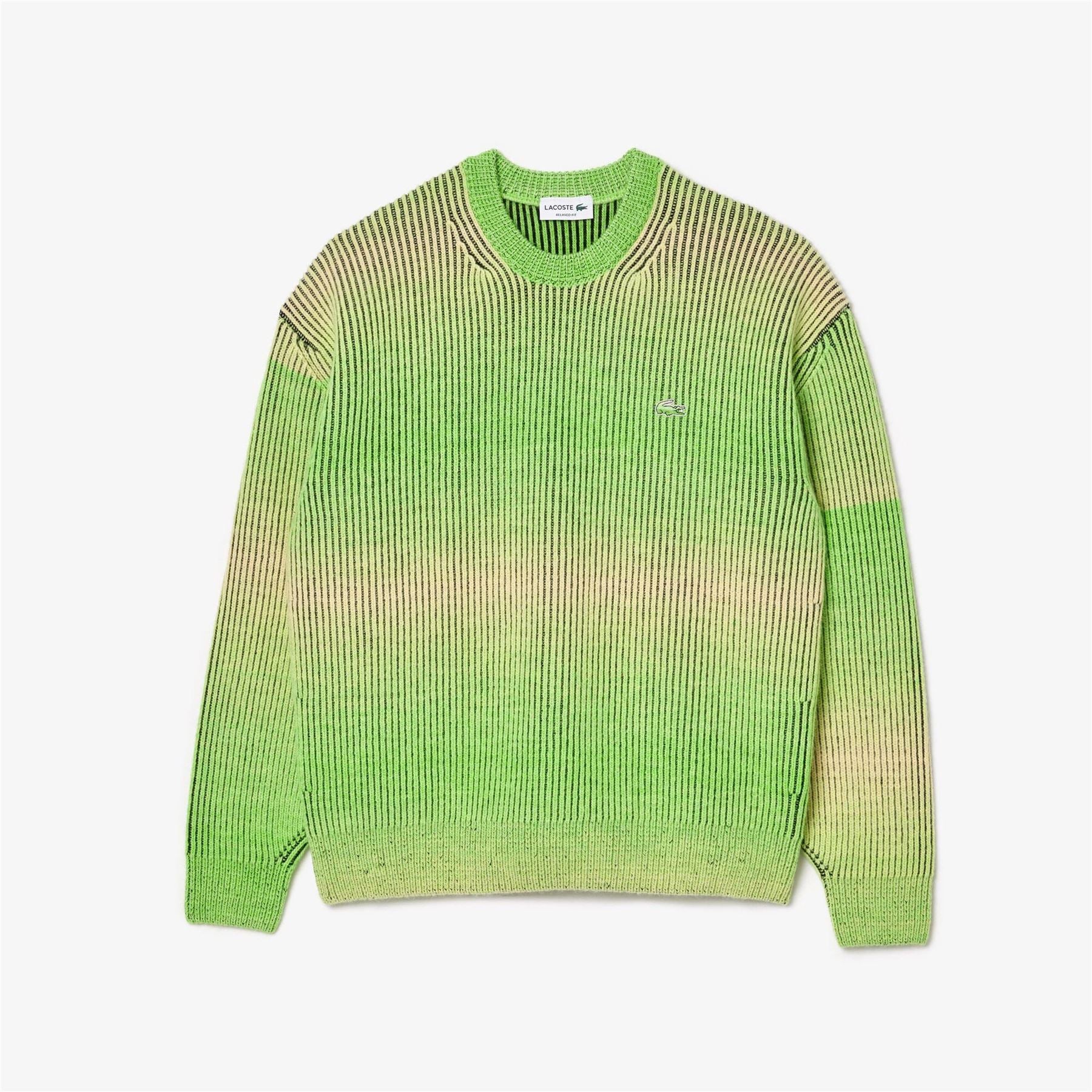 Lacoste Relaxed Fit Ombre Crew Neck Sweater