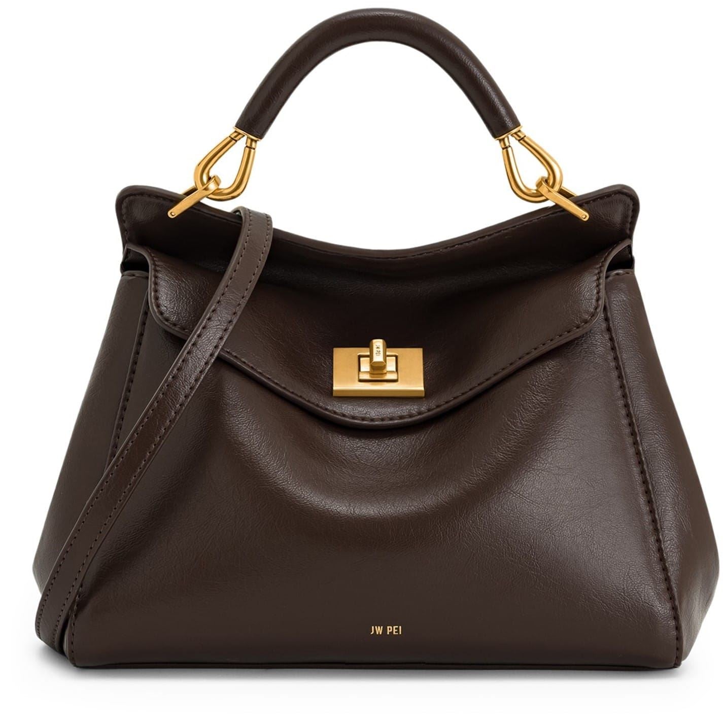 JW Pei Lucia Basket Weave Trapezoid Handbag