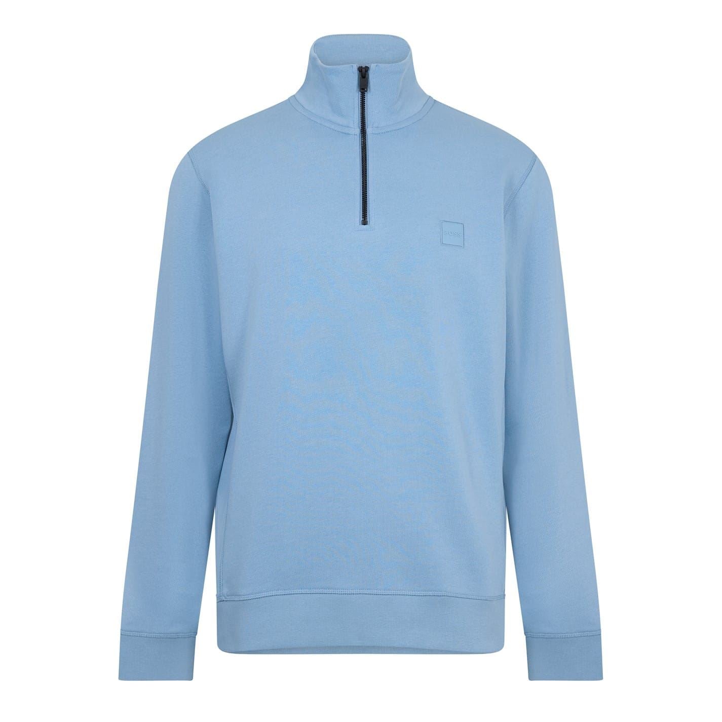 Boss Zetrust Zip Neck Soft Terryclover The Head Sweatshirt