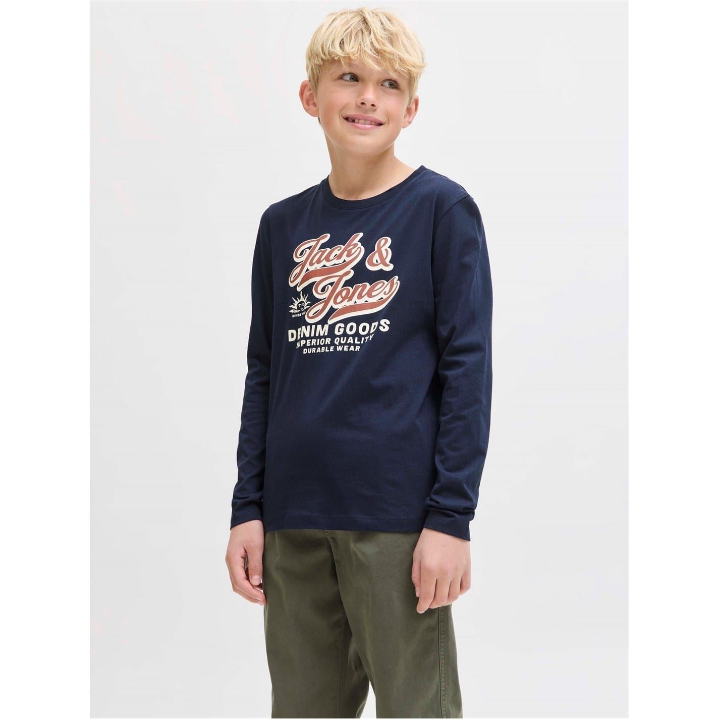 Jack and Jones Logo Longsleeve T-Shirt Junior Boys