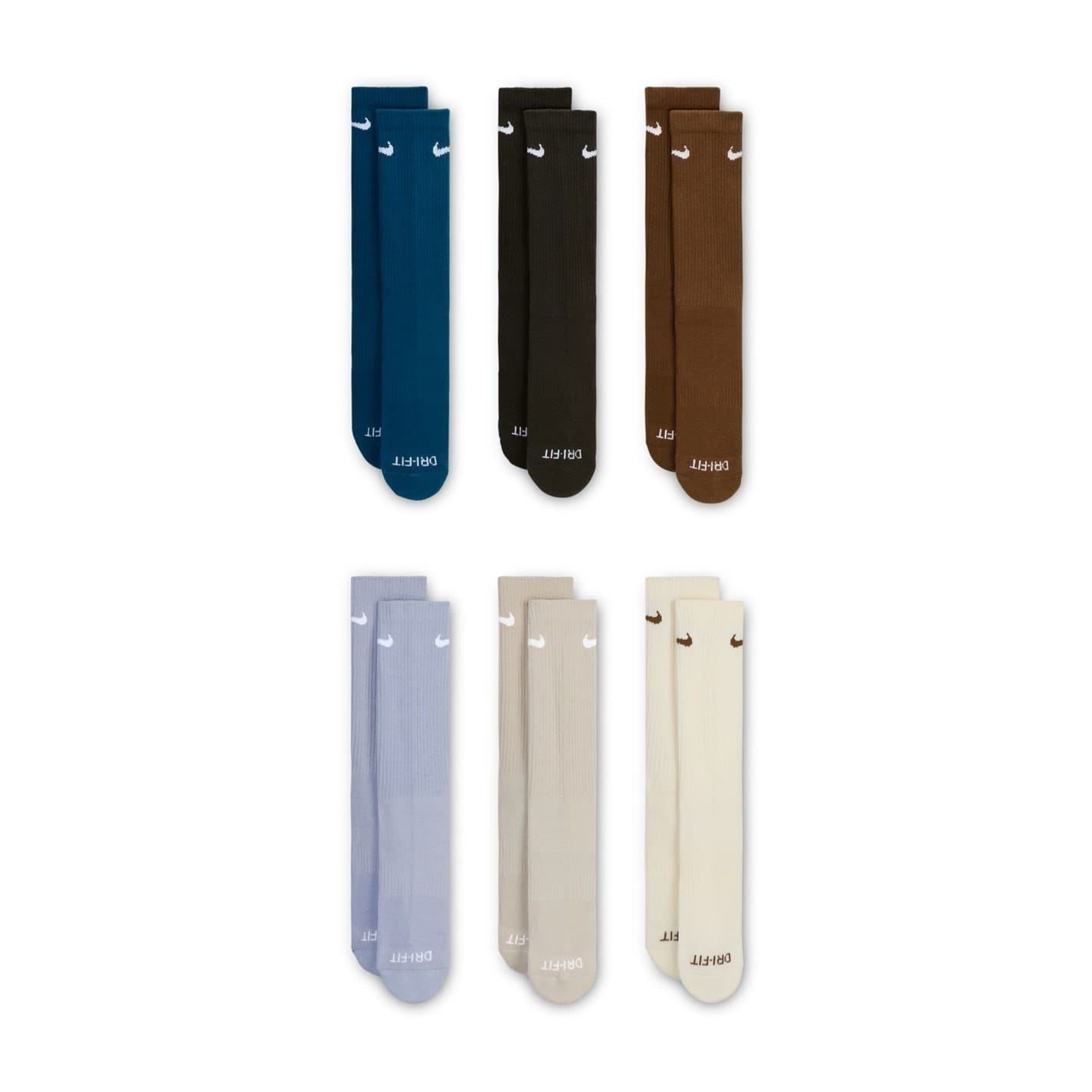 Nike 6 Pack Cushioned Training Crew Socks