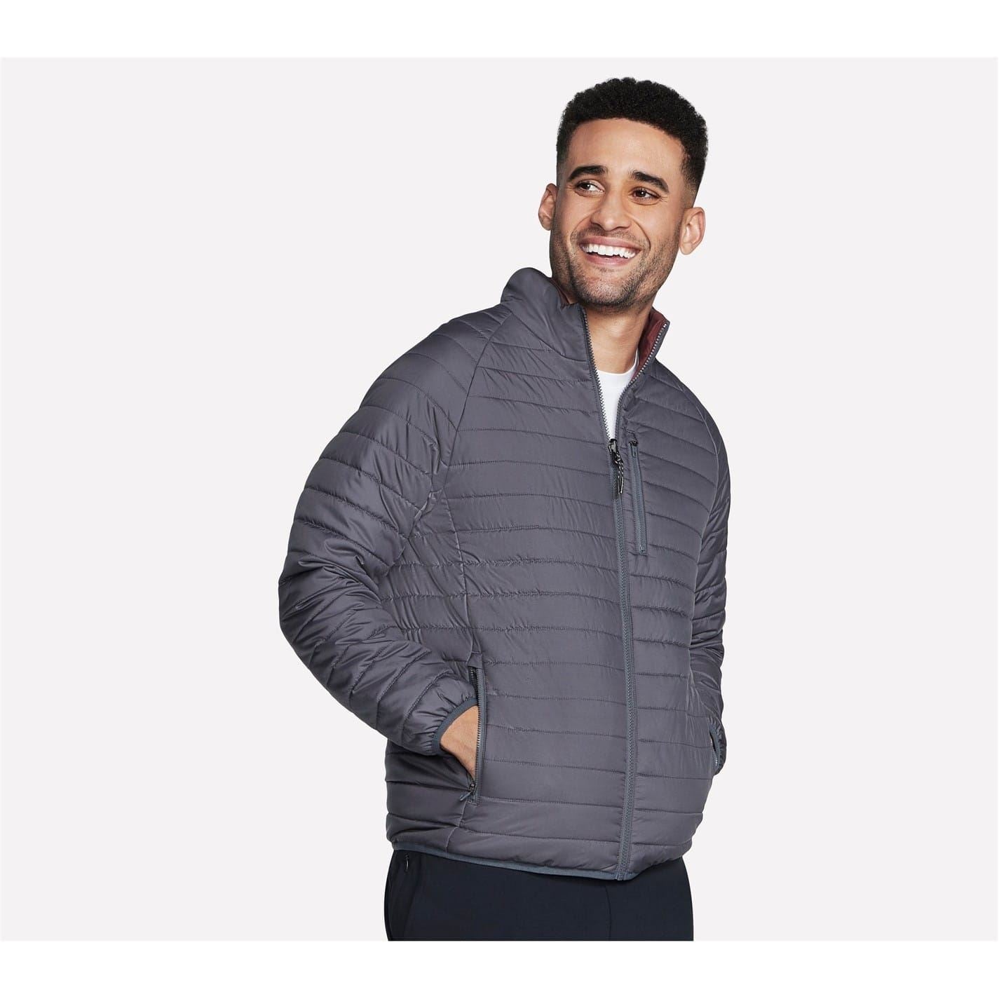 Skechers Goshield Altitude Solid Patterned Ribbed Cuff Softshell Jacket