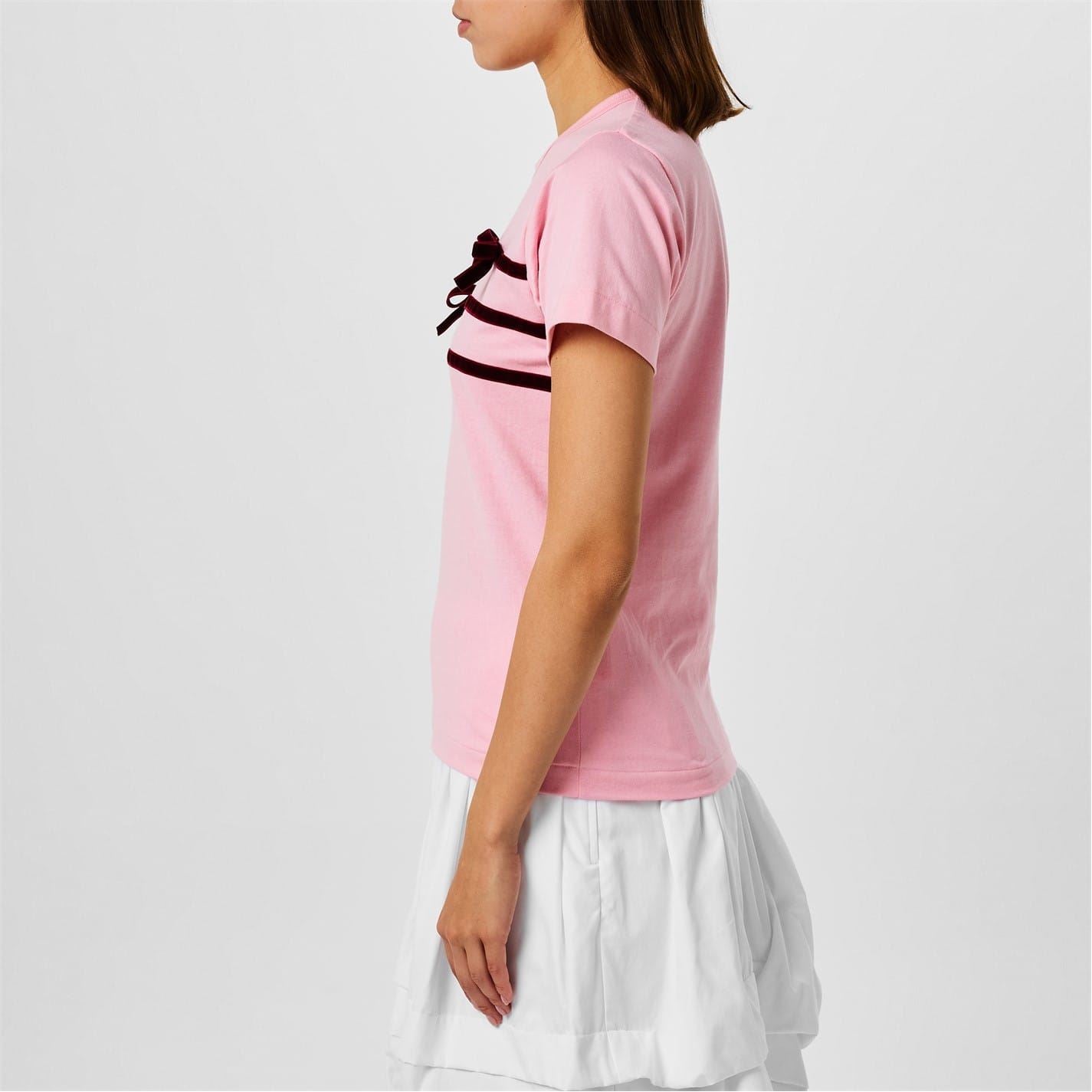 Comme des Garcons Girl Crew Neck Bow Regular Fit T-Shirt