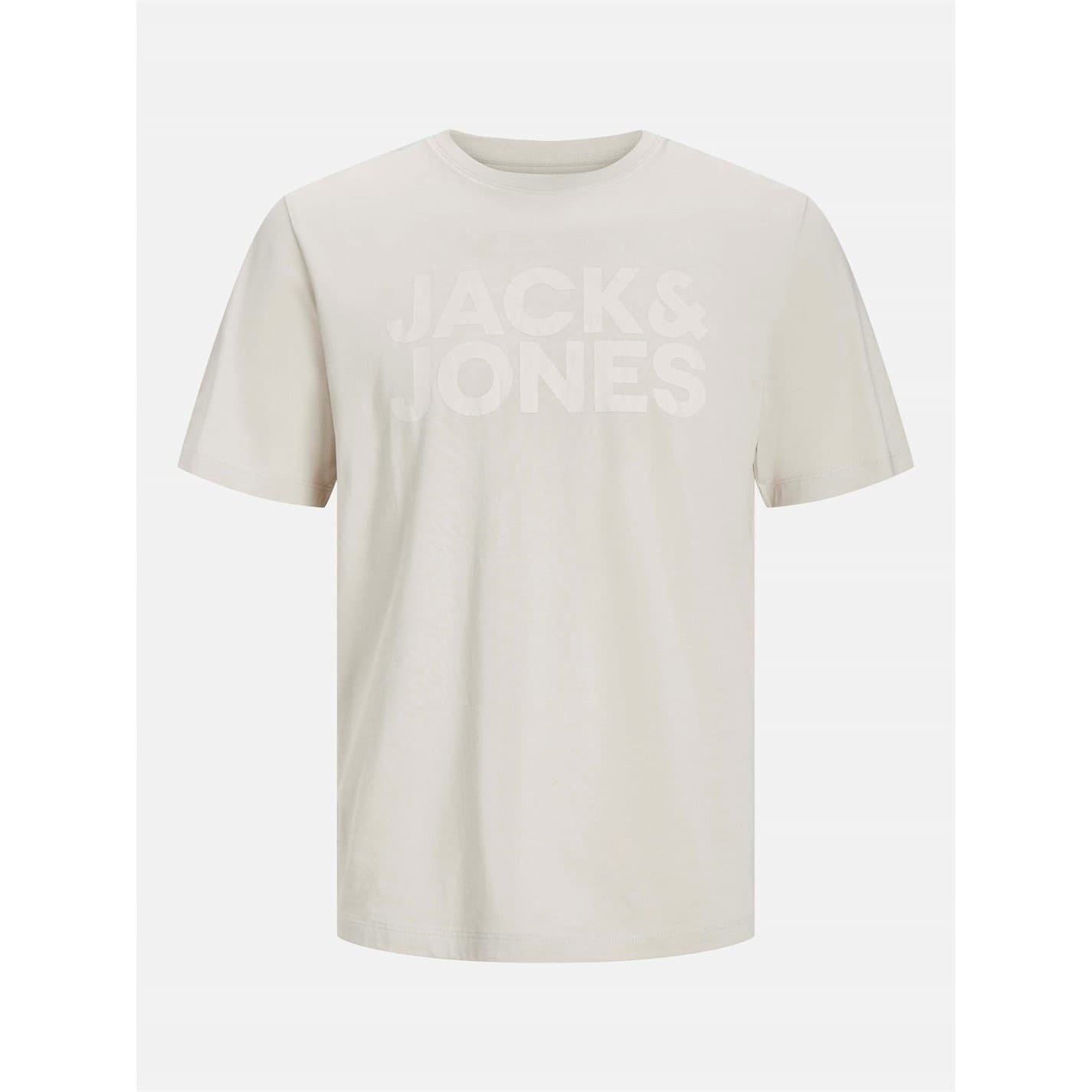 Jack and Jones Printed Logo Crew Neck Short Sleeve Jersey T-Shirt