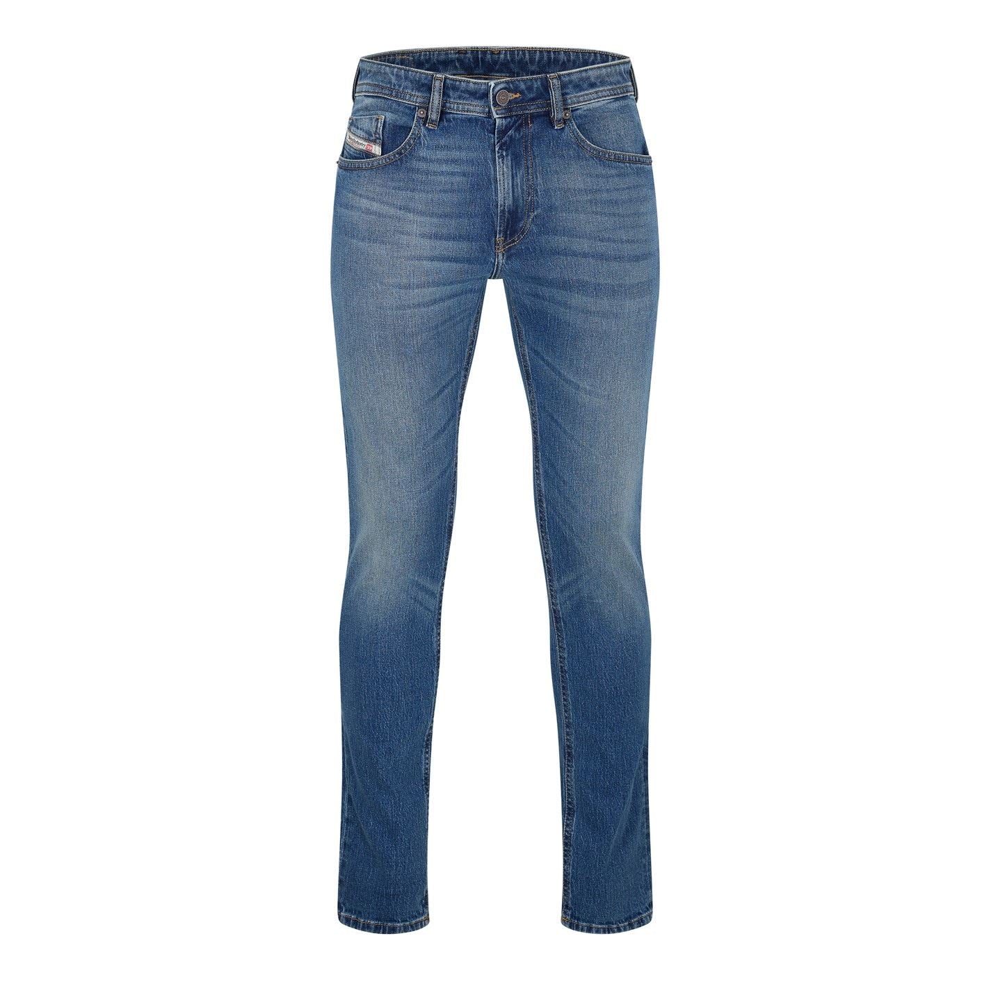 Diesel Mid Rise Straight Leg Jeans