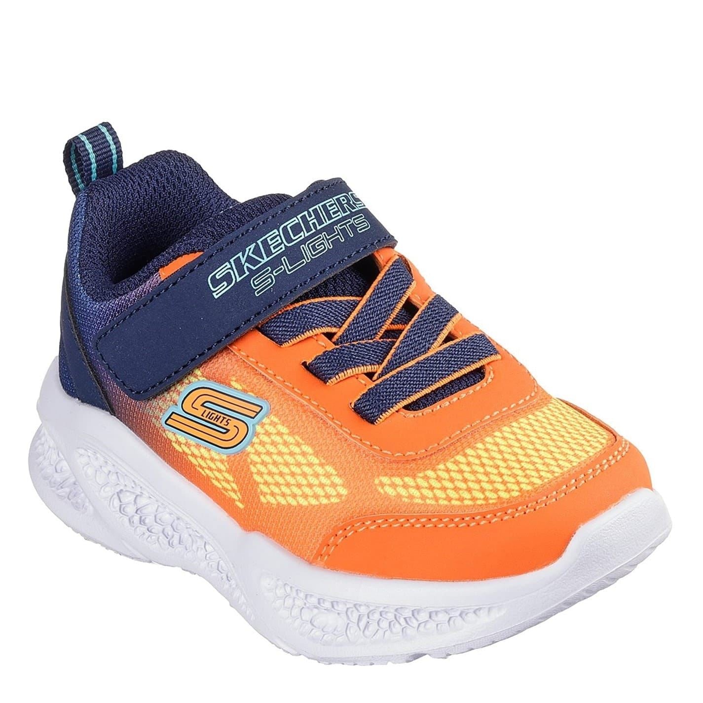 Skechers Boys Lighted Gore Strap Round Toe Trainers