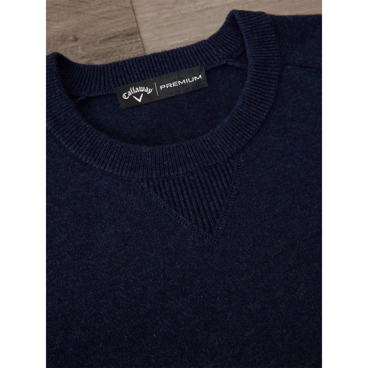 Callaway Crew Neck Long Sleeve Ribbed Collar Sweater