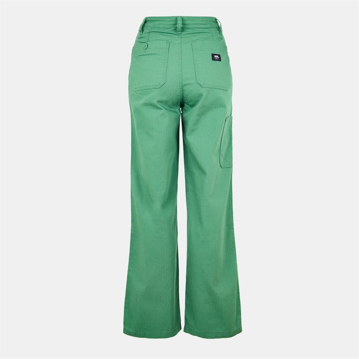 Vans Union Relaxed Solid Patterned Wide Leg Cargo Pants