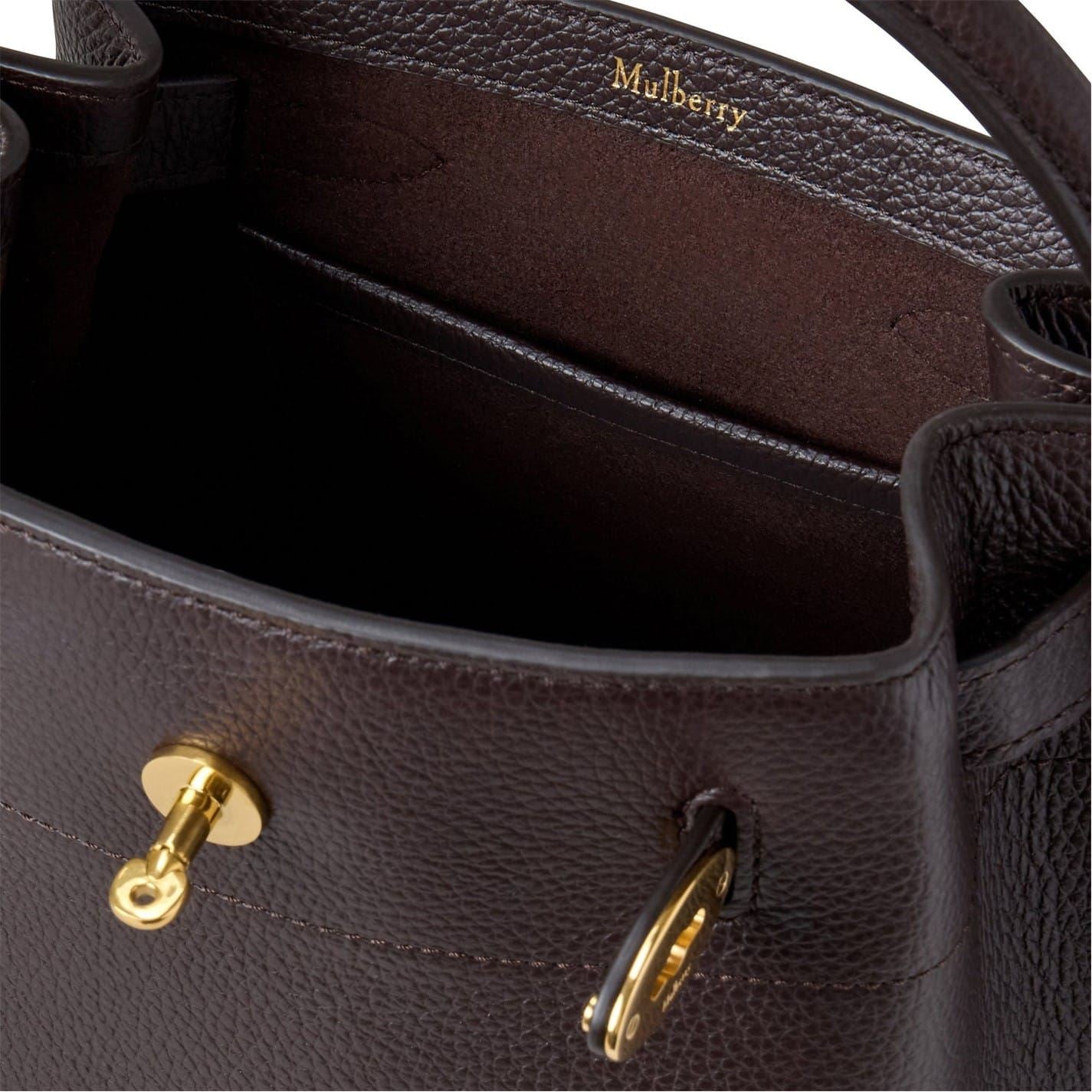 Mulberry Mini Islington Rectangle Shape Grab Bag with Logo