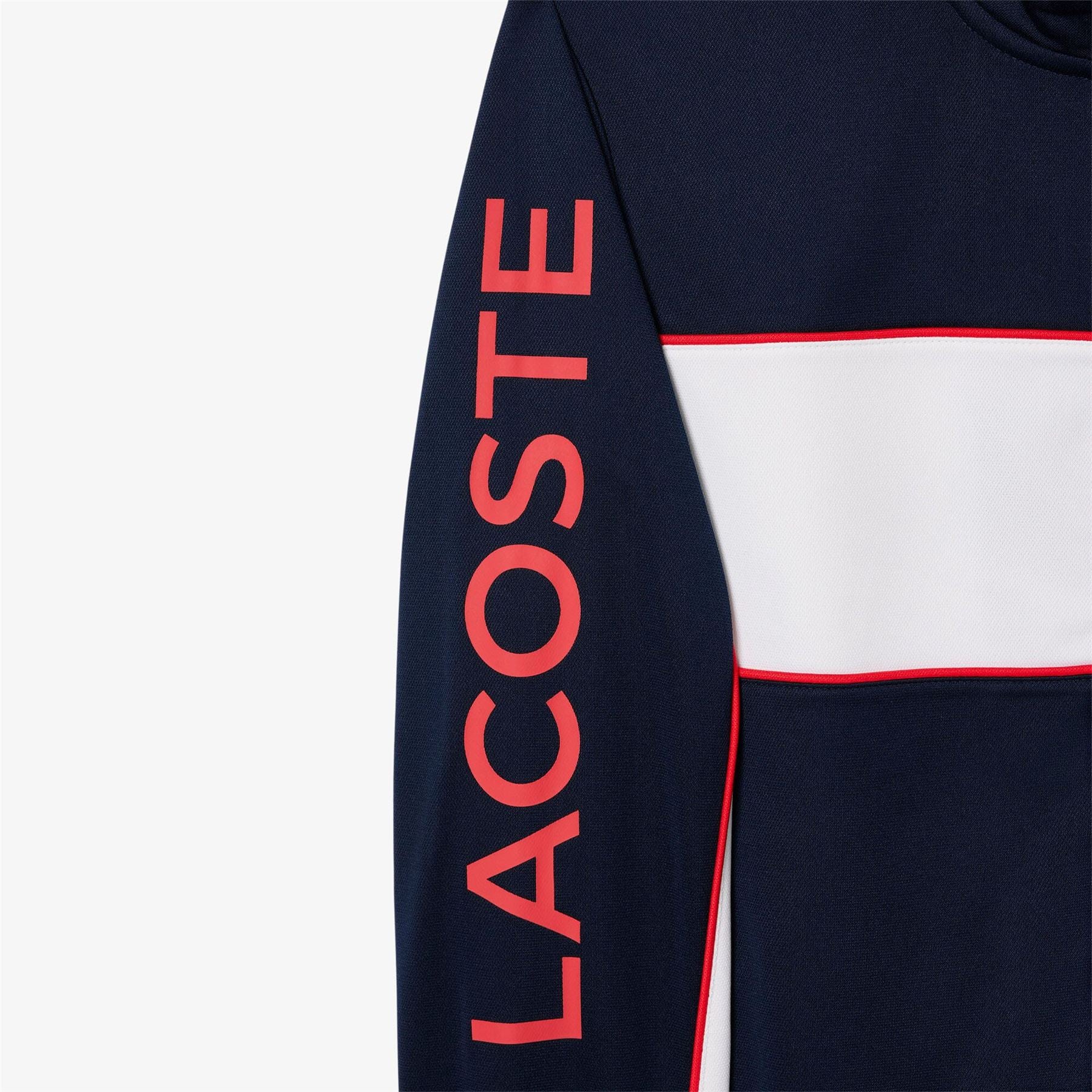 Lacoste Sport Print Branding Zipped Tennis Sweatshirt