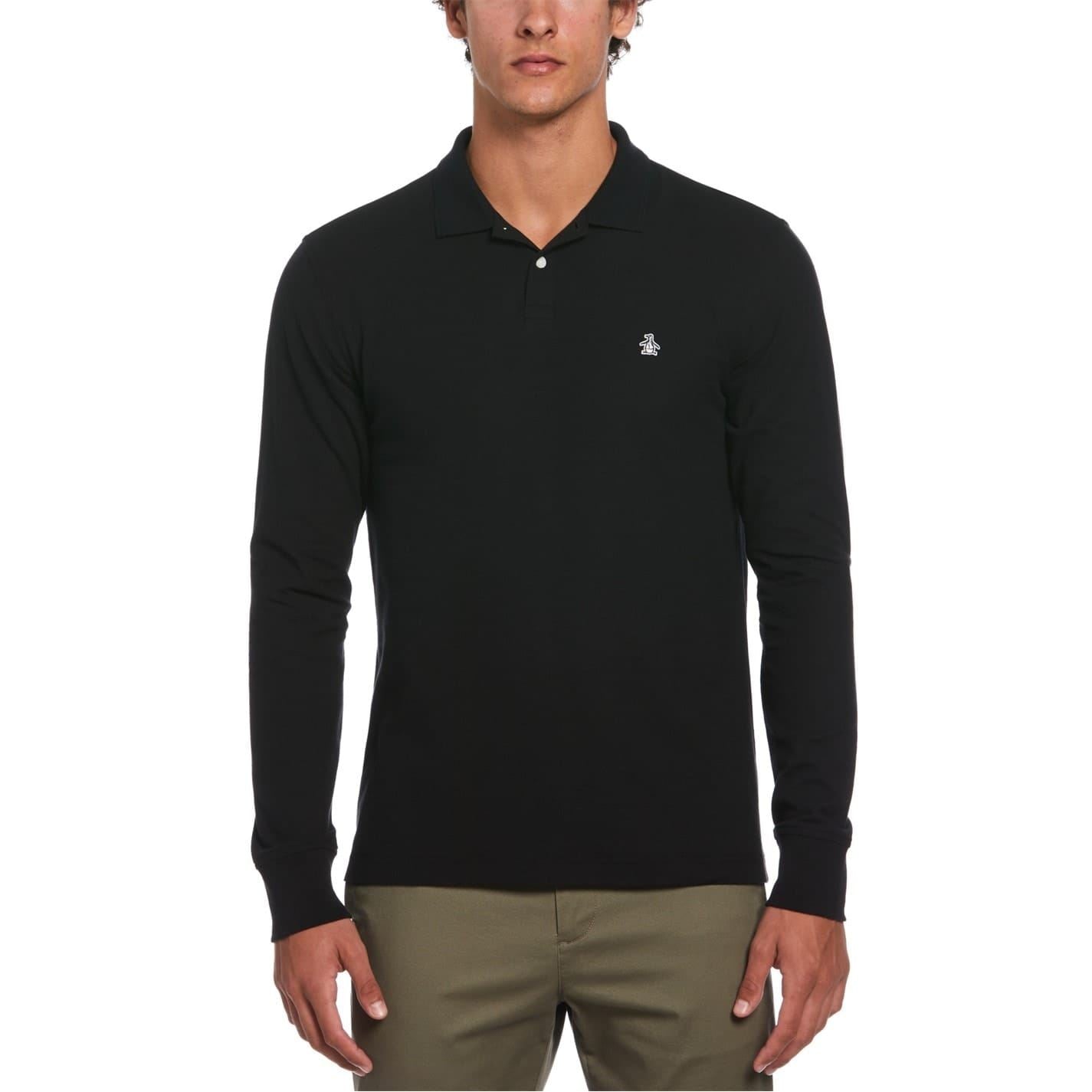 Original Penguin Regular Fit Long Sleeve Polo Shirt