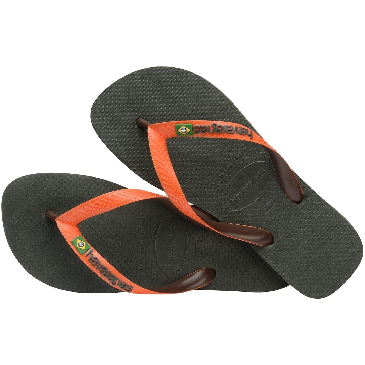 Havaianas Womens Hav. Brasil Mix Leaf Green Marine B Flip Flops