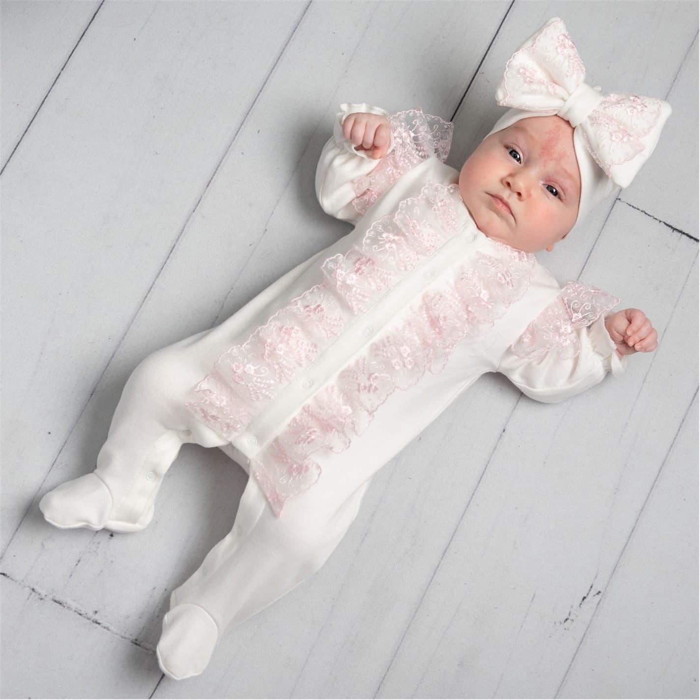 Caramelo Kids Caram Frill Crew Neck Long Sleeve Onesie