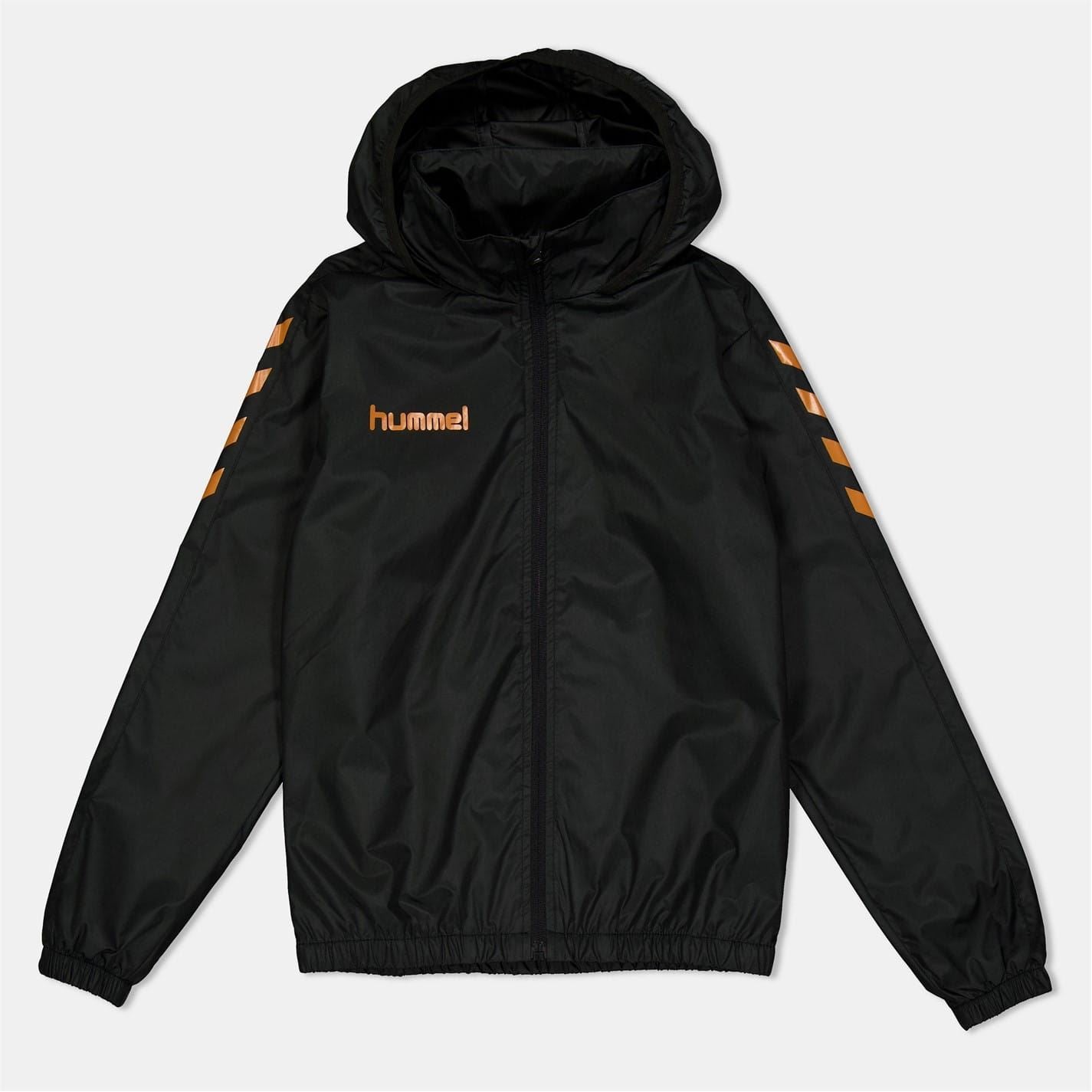 Hummel Core Solid Patterned Hooded Windbreaker Jacket
