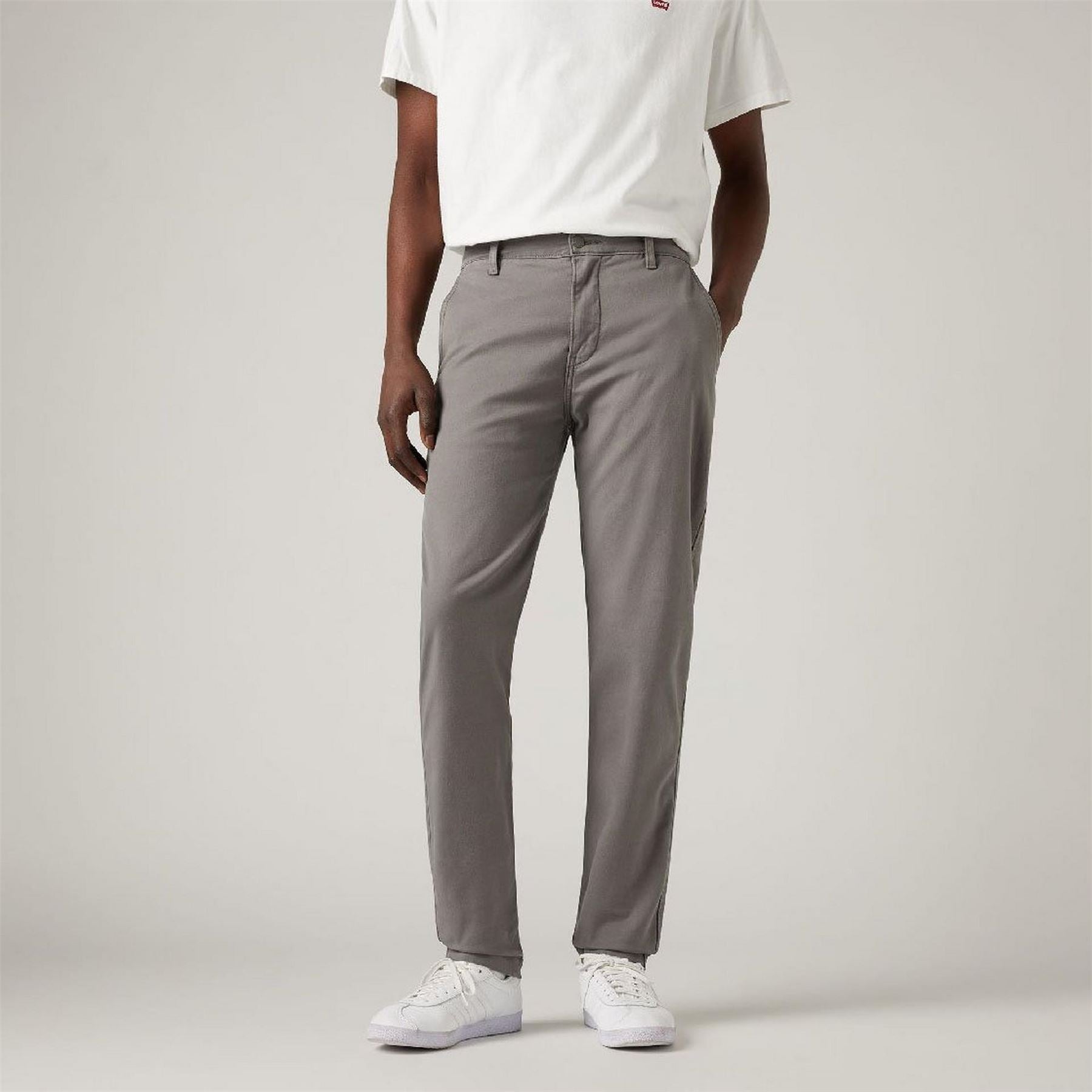 Levis Solid Patterned Slim Chinos with Slant Pockets
