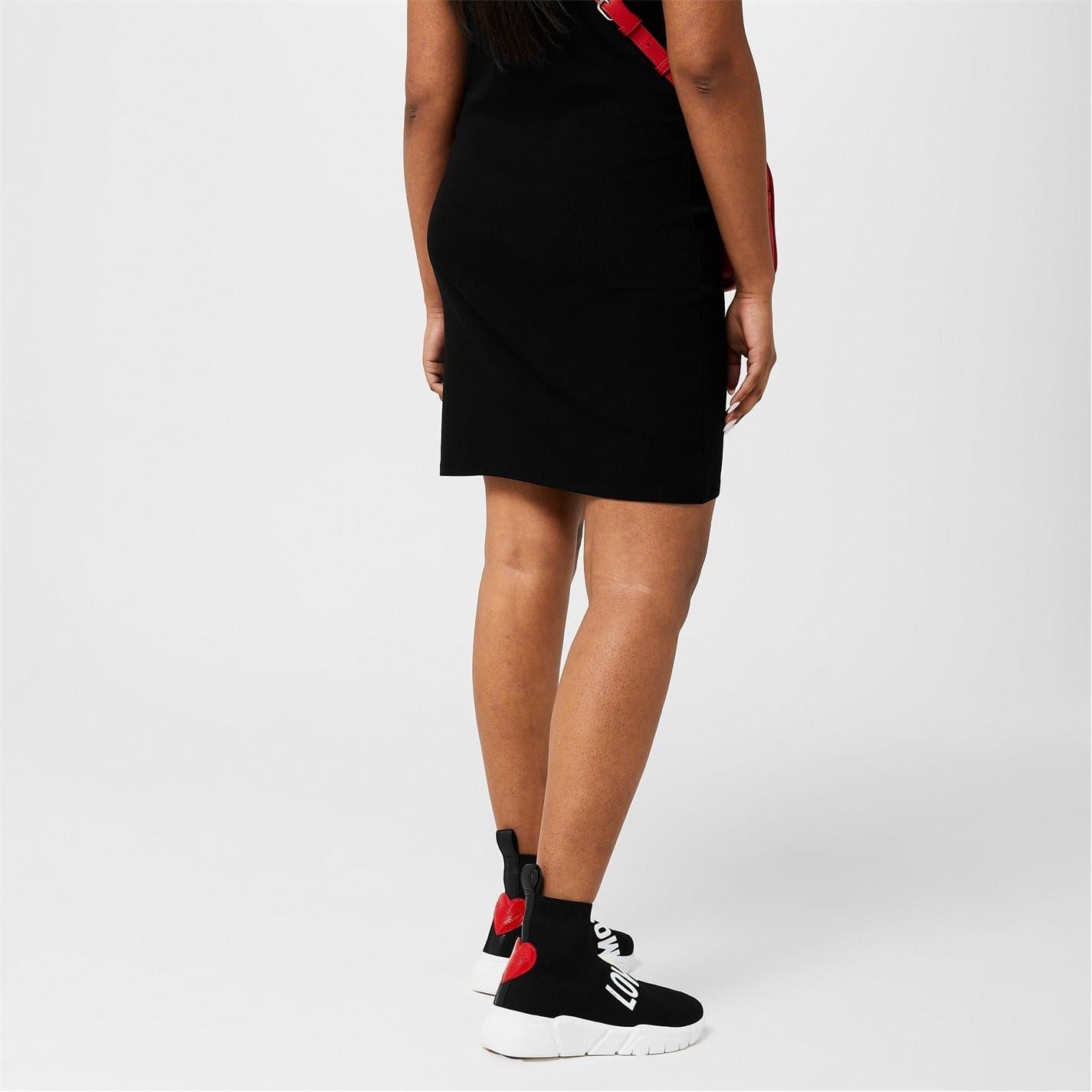 Love Moschino Logo Strap Hi Sock Trainers