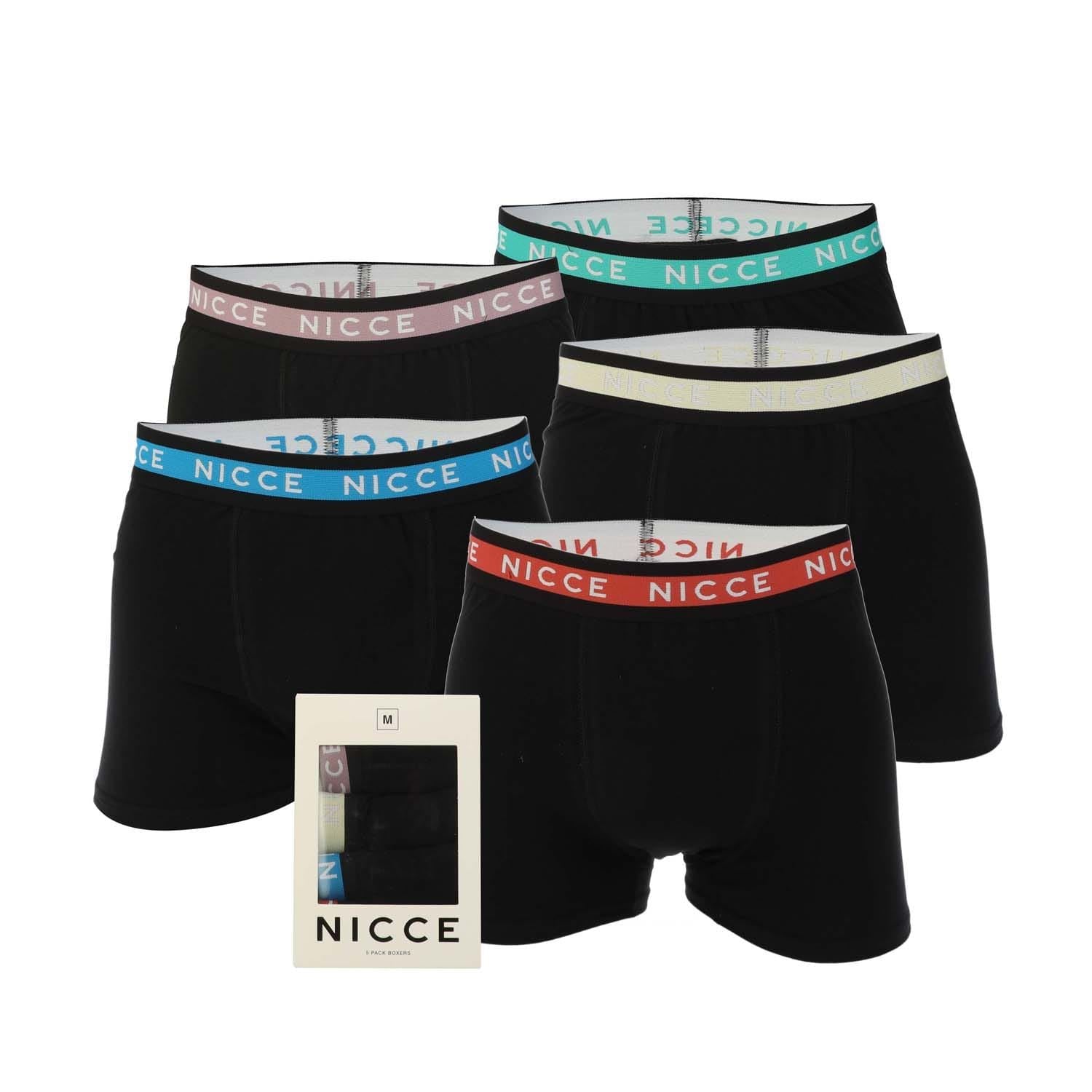 NICCE Mens Lazlow 5 Pack Boxer Shorts