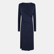 Boss Ettita V-Neck Long Sleeve Midi Wrap Dress