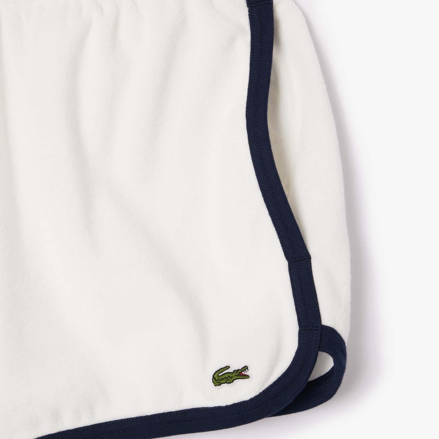 Lacoste Cotton Terry Contrast Accent Shorts