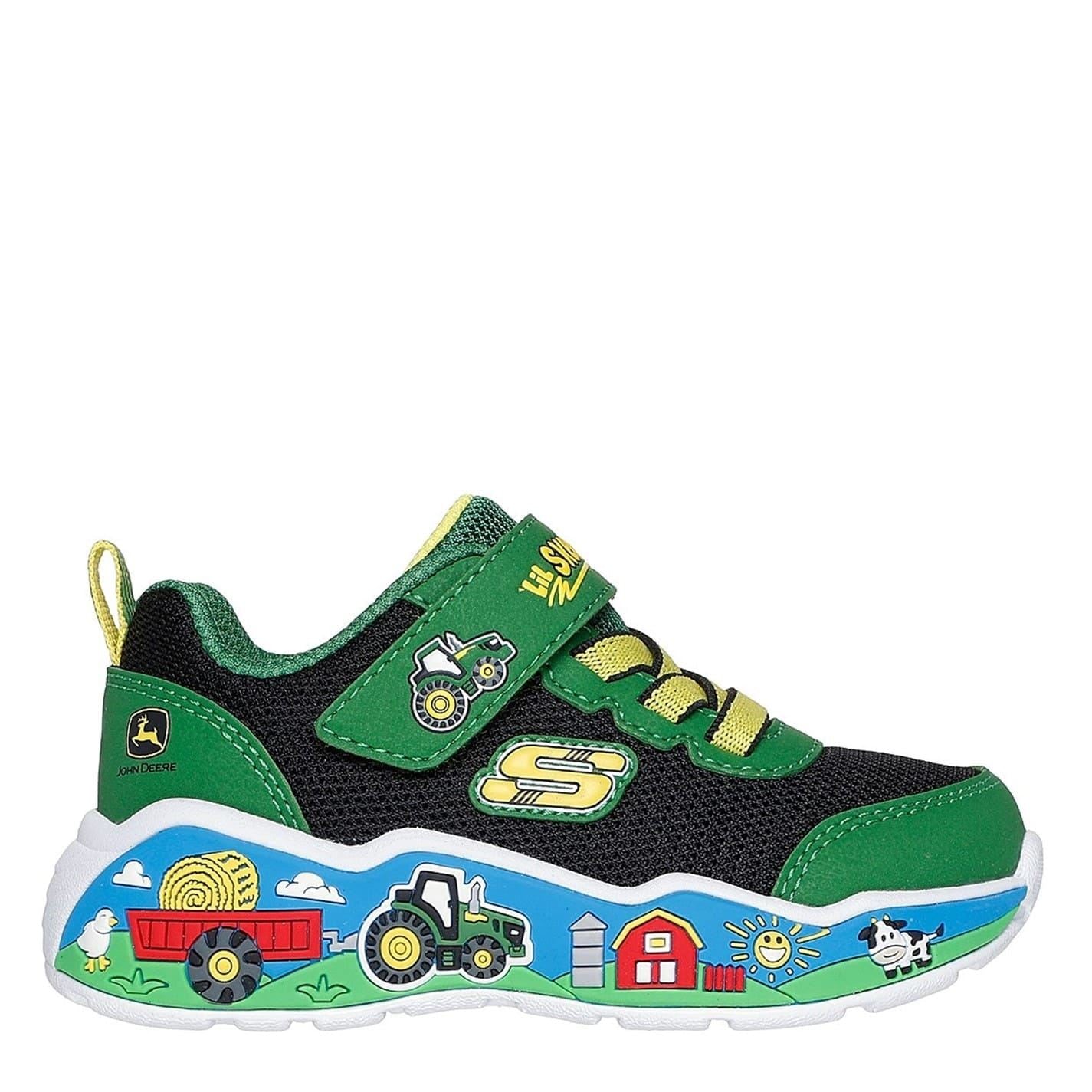 Skechers John Deere Graphic Print Lace-Up Low Top Sneakers