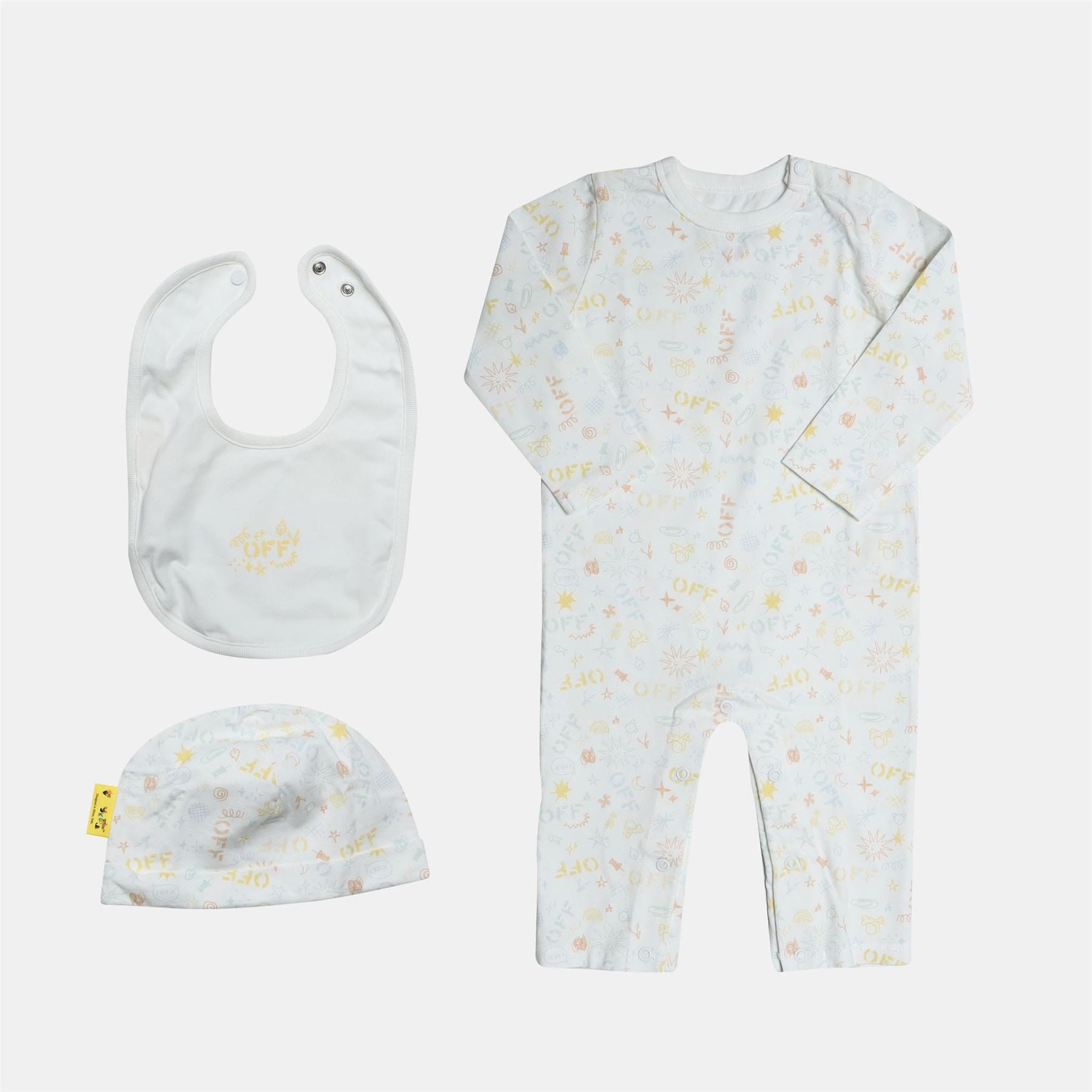 Off White Infants Doodle 3 Pack