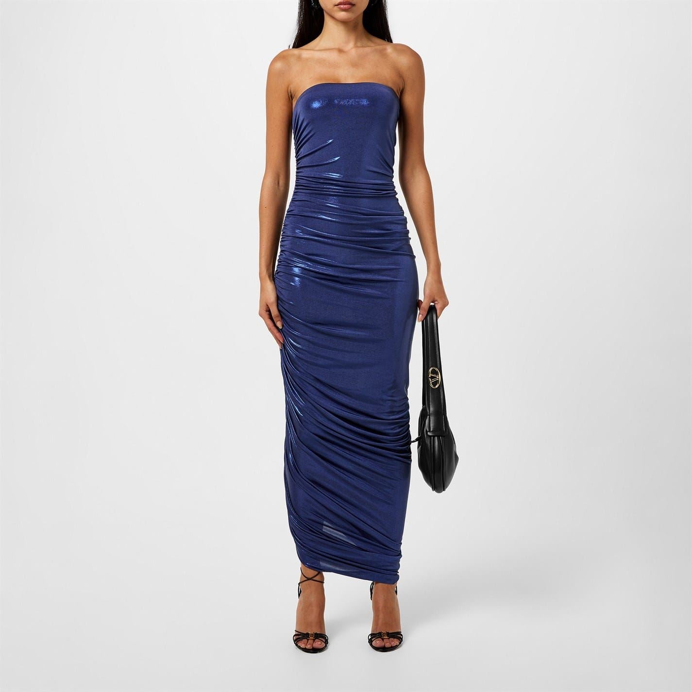 Norma Kamali Strapless Diana Bodycon Maxi Dress
