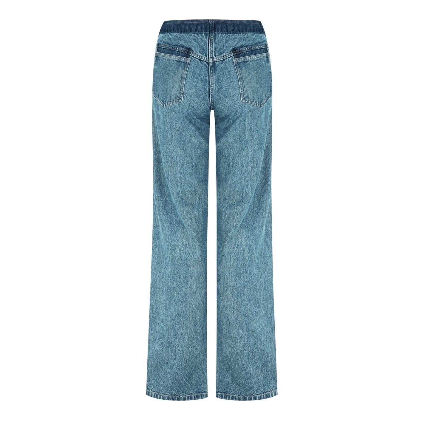 Christopher Esber Wide Leg Relaxed Fit Denim Jeans