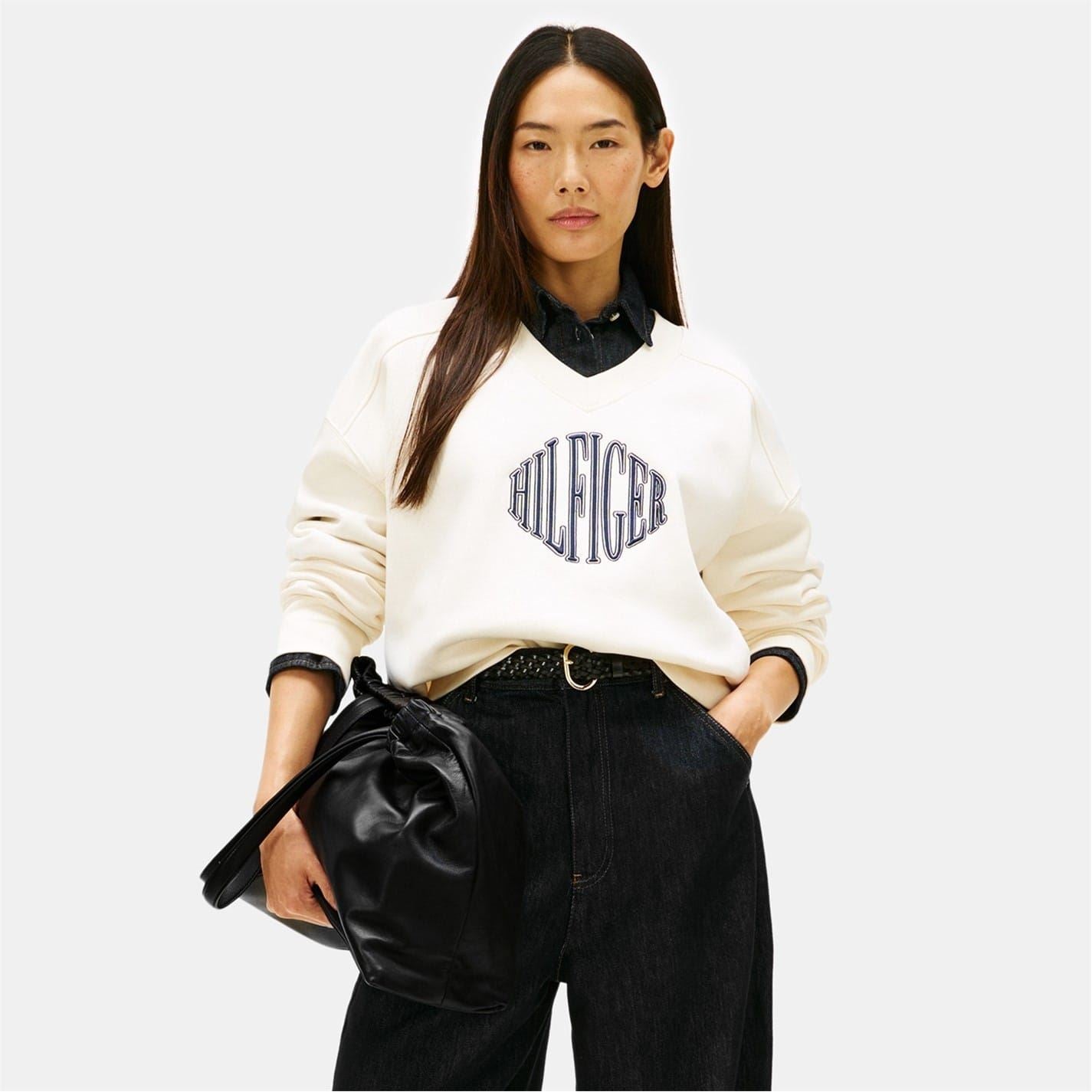 Tommy Hilfiger Rectangle Shape Tote with Gold Tone Hardware