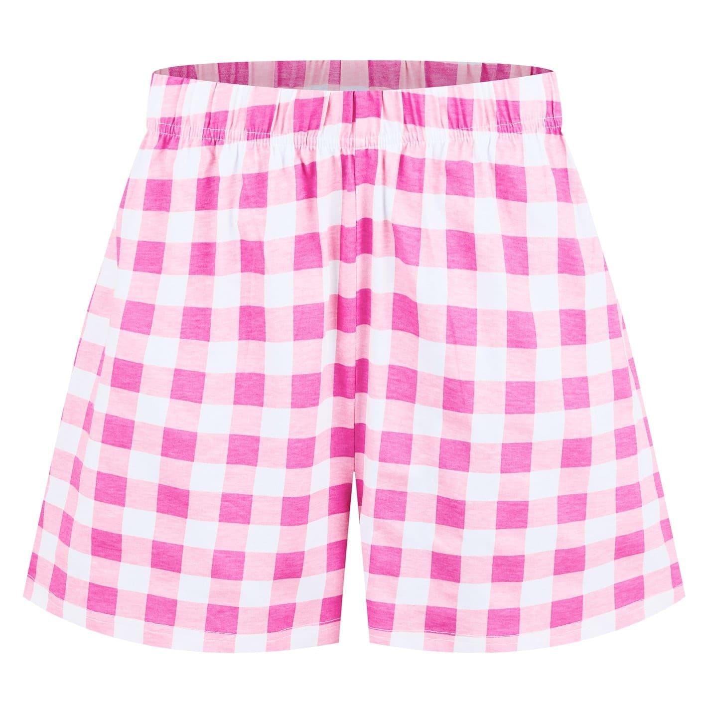 Character Emily In Paris Checker Board Short Pyjama Set