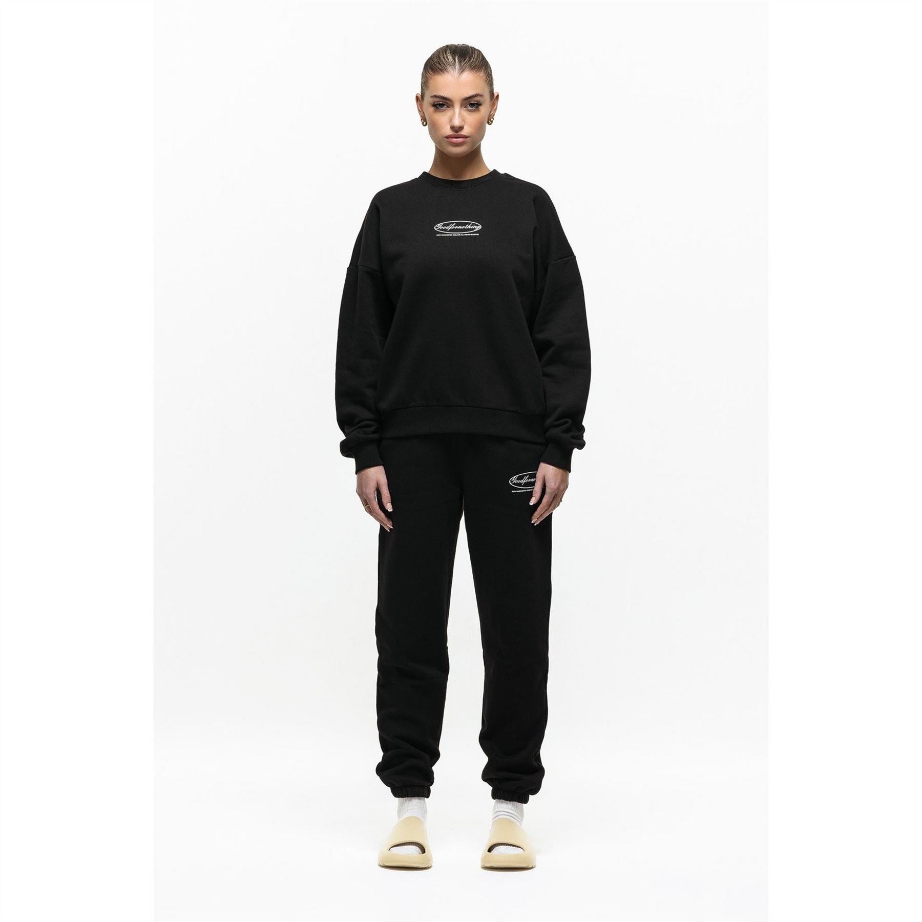 Good For Nothing Oval Sweatshirt Black