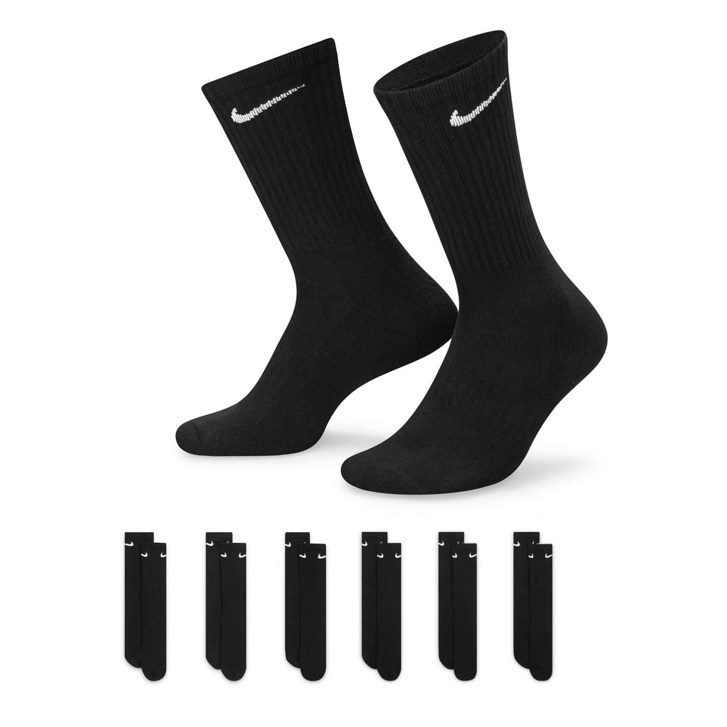 Nike 6 Pack Cushioned Training Crew Socks