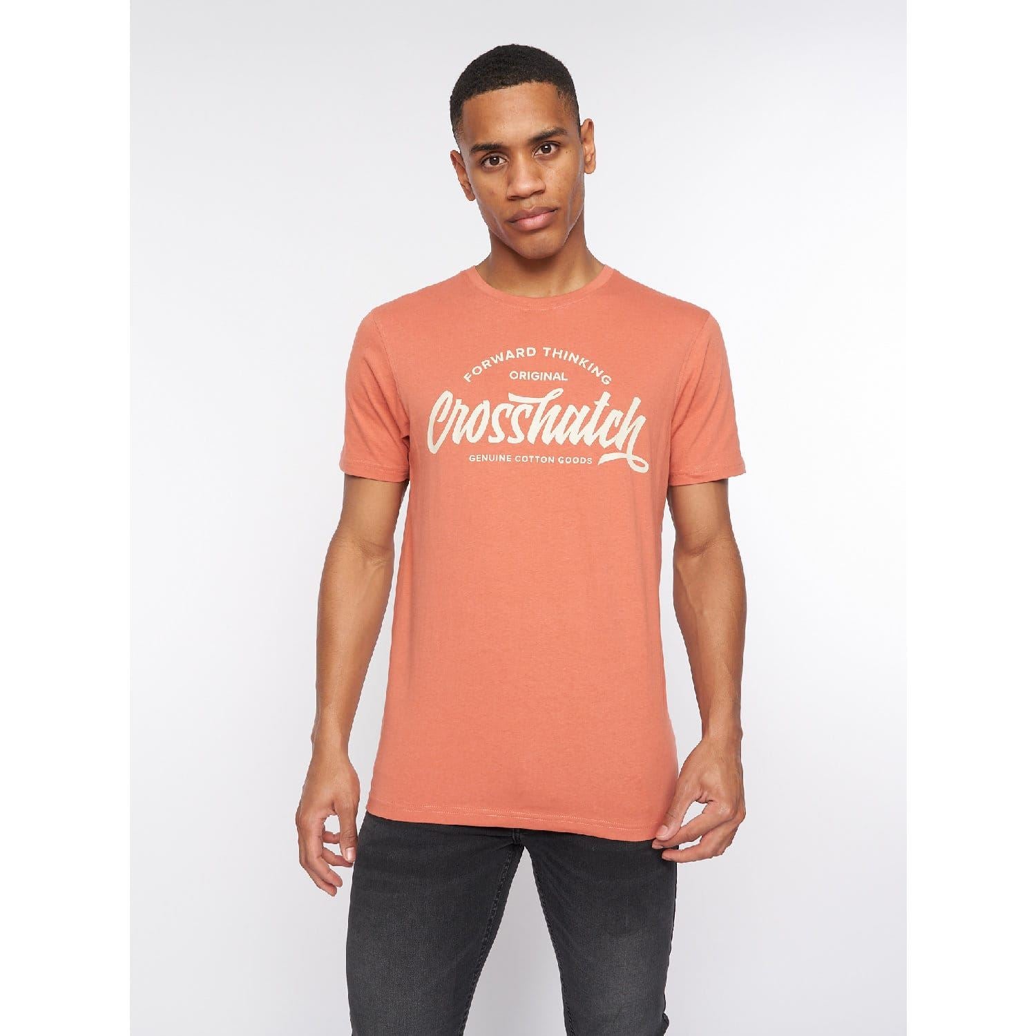 Crosshatch 5 Pack of Brandax Print T-Shirts