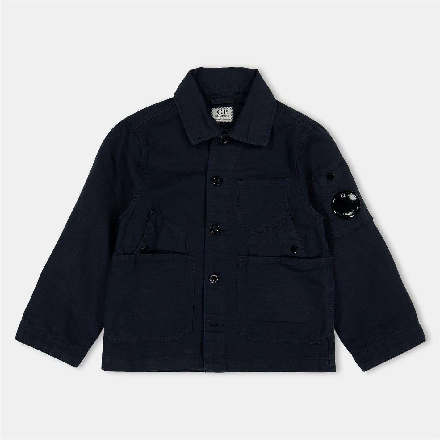 C.P. Company Solid Patterned Softshell Workwear Jacket with Chest Pocket