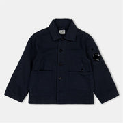 C.P. Company Solid Patterned Softshell Workwear Jacket with Chest Pocket