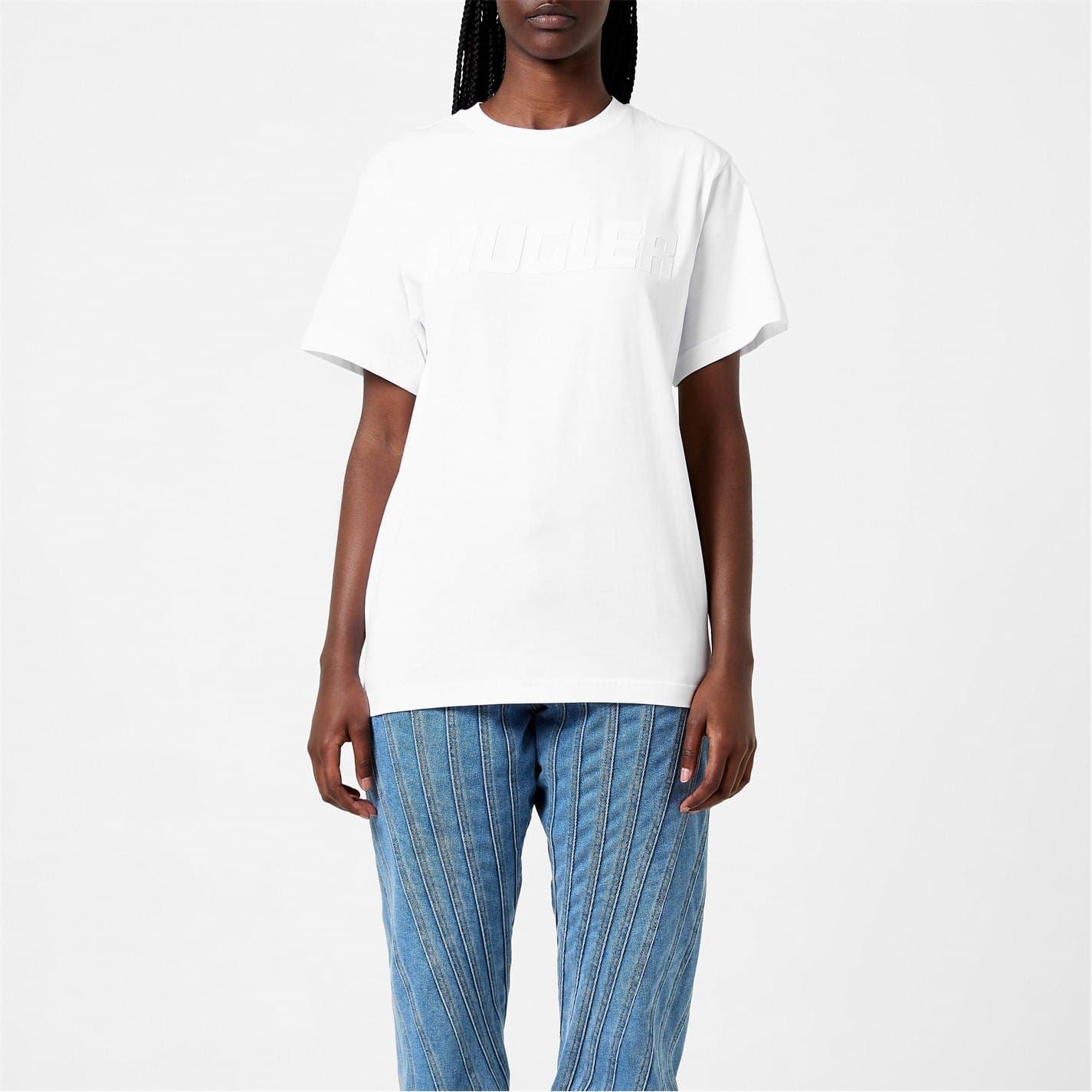 Mugler Logo Print Oversized T-Shirt