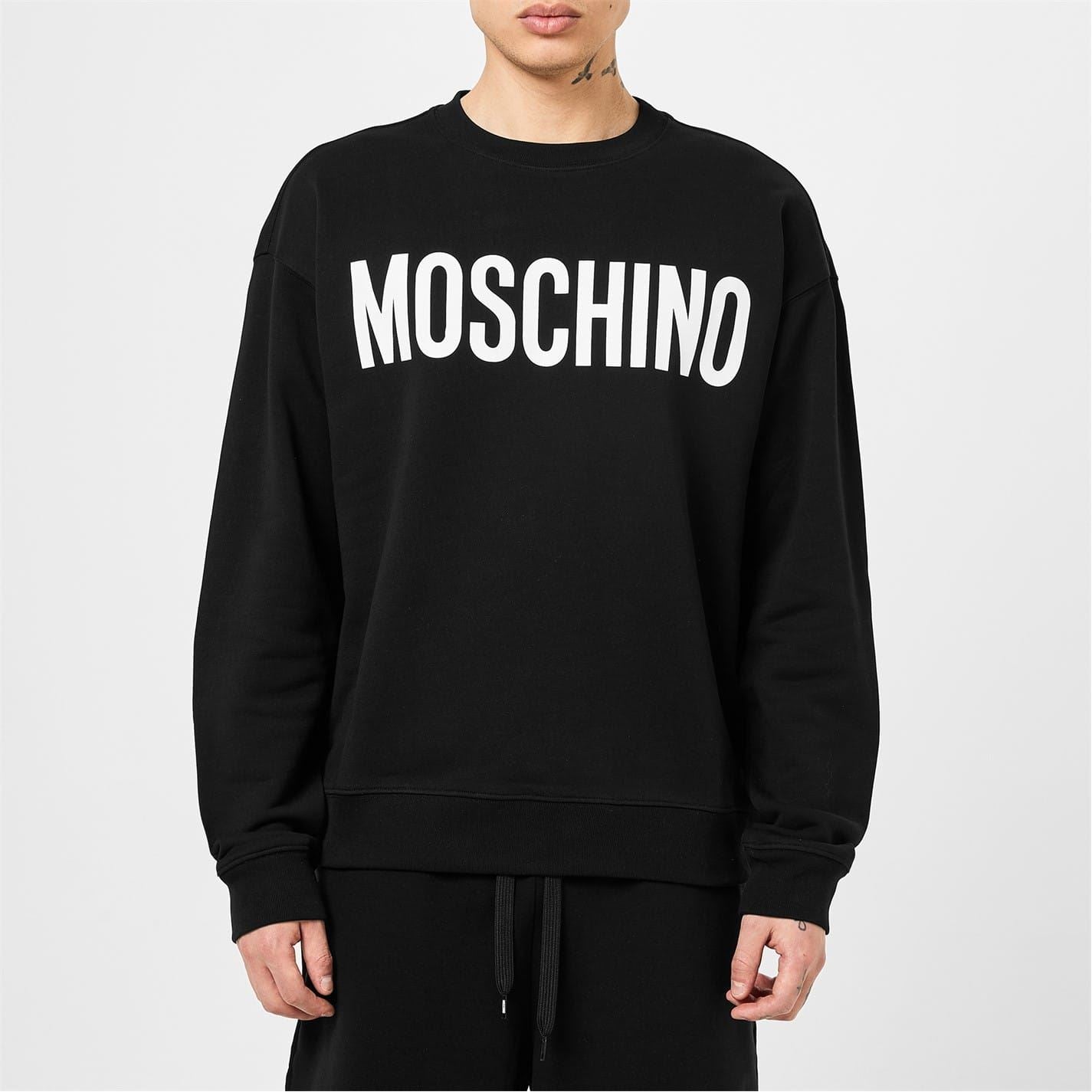 Moschino Print Crew Neck Regular Fit Sweatshirt