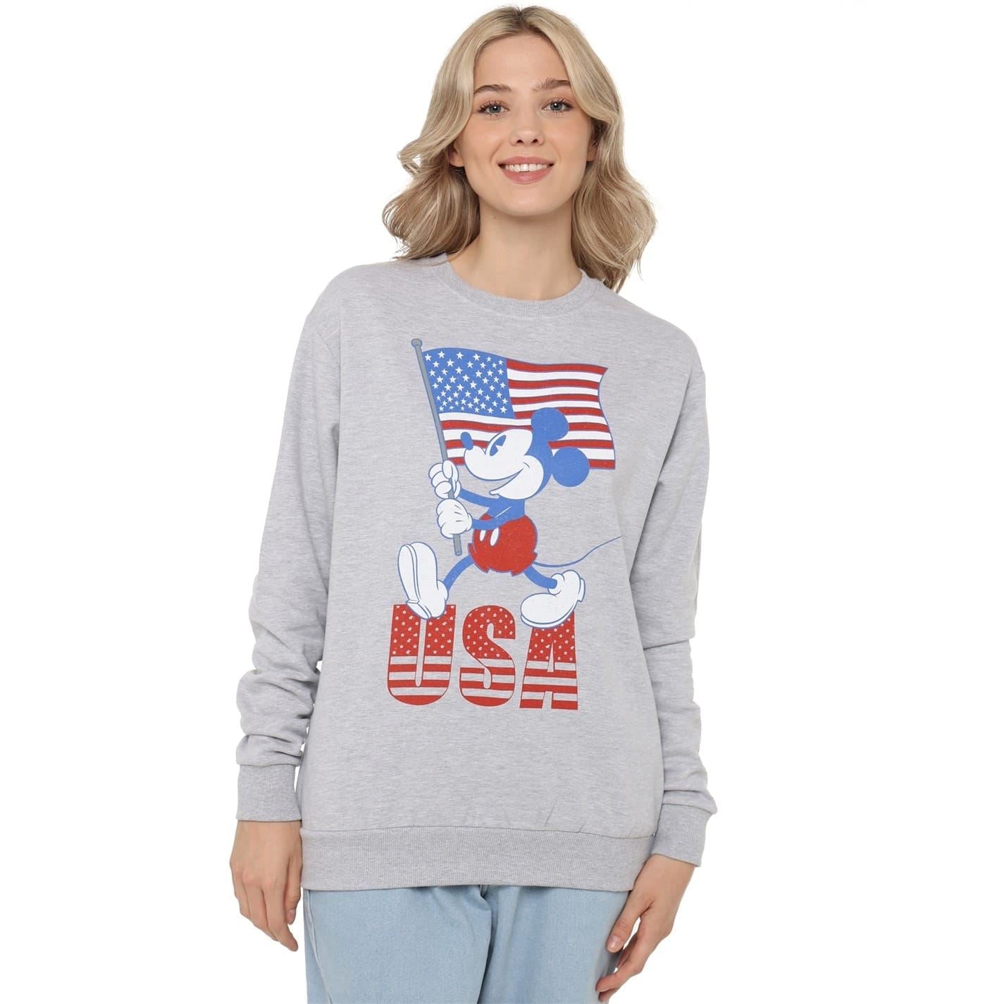 Disney Mickey Mouse Graphic Crew Neck Sweater