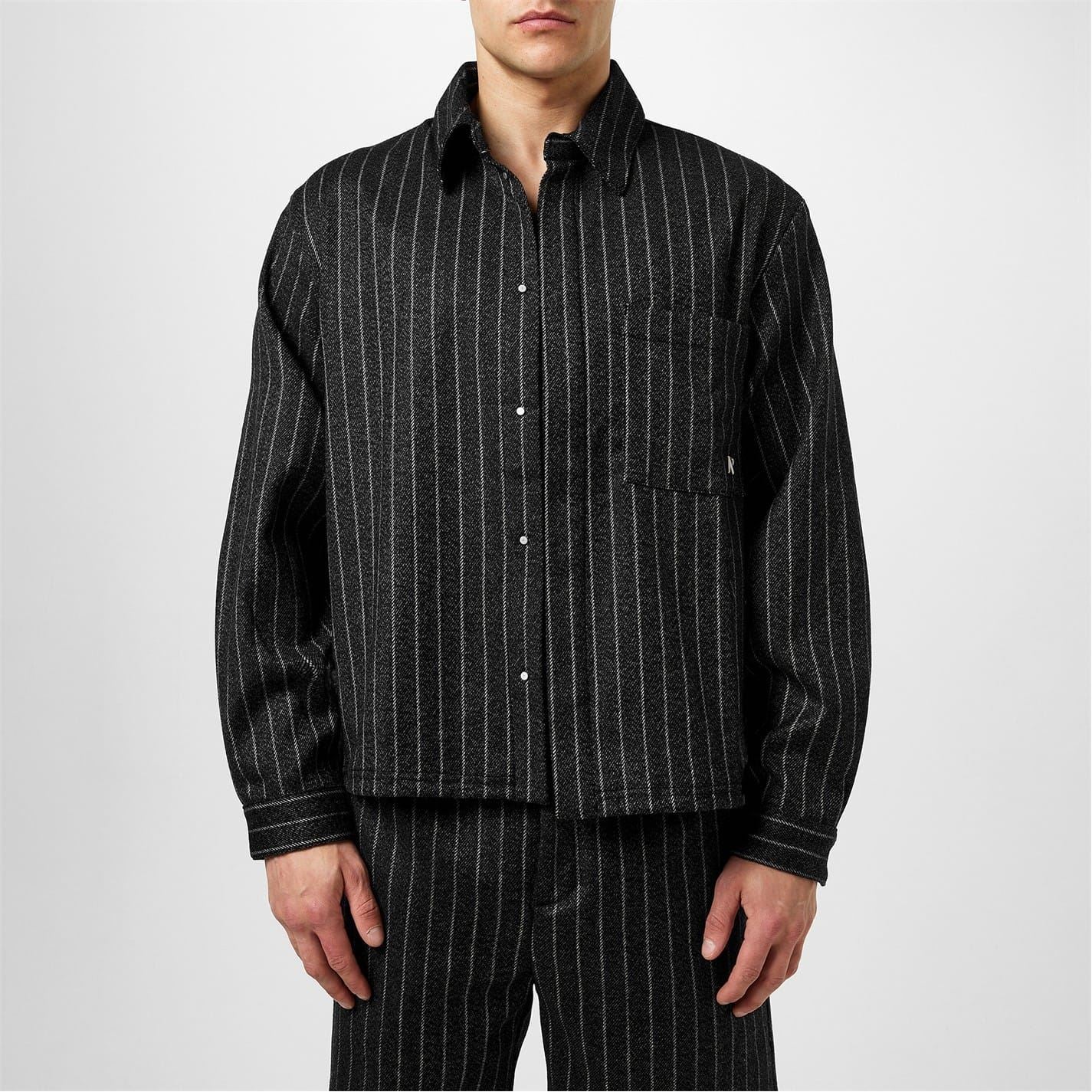 Represent Pinstripe Relaxed Fit Overshirt
