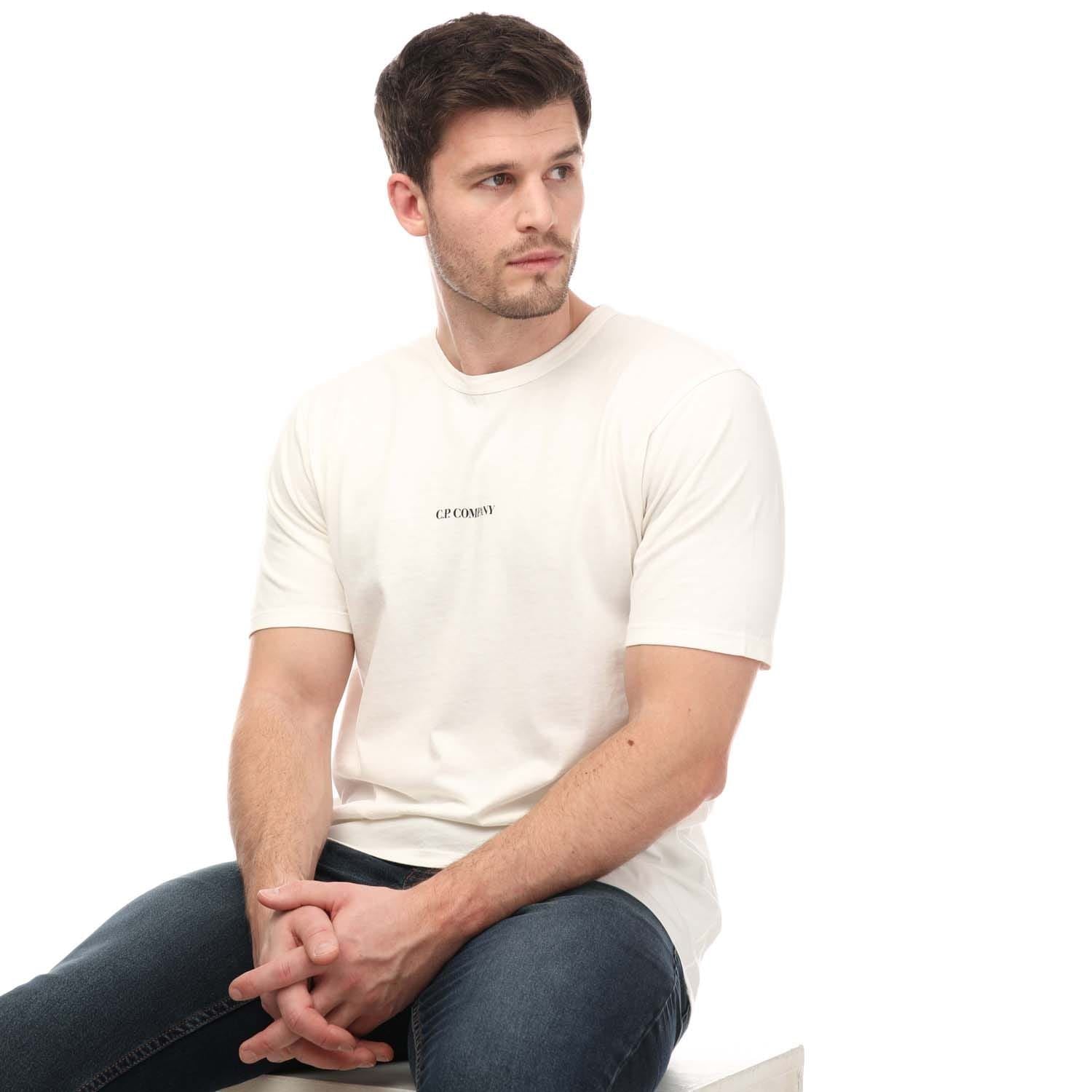 C.P. Company Mens 24/1 Jersey Resist Dyed Logo T-Shirt