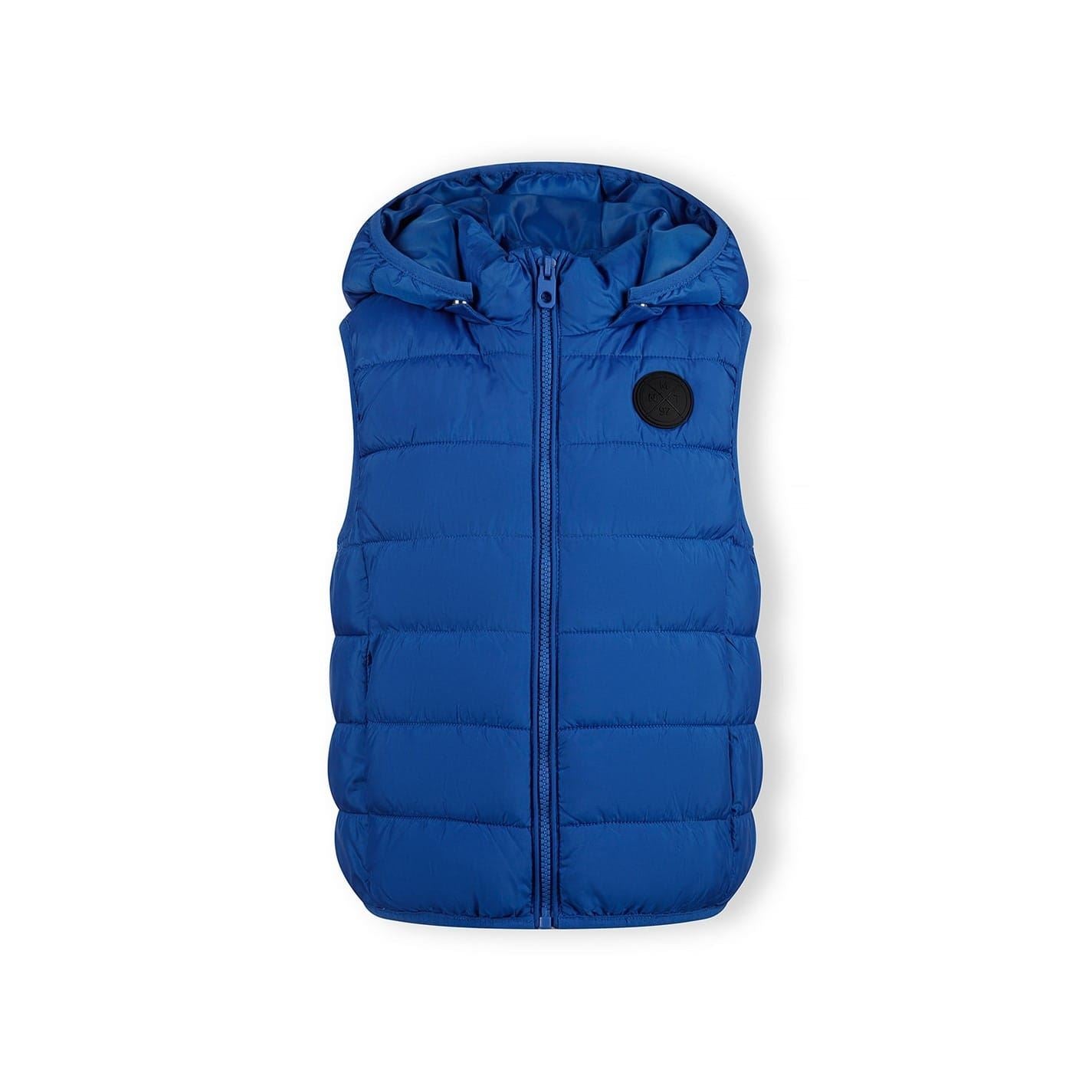Minoti Boys Padded Gilet With Detachable Hood Cobalt Blue