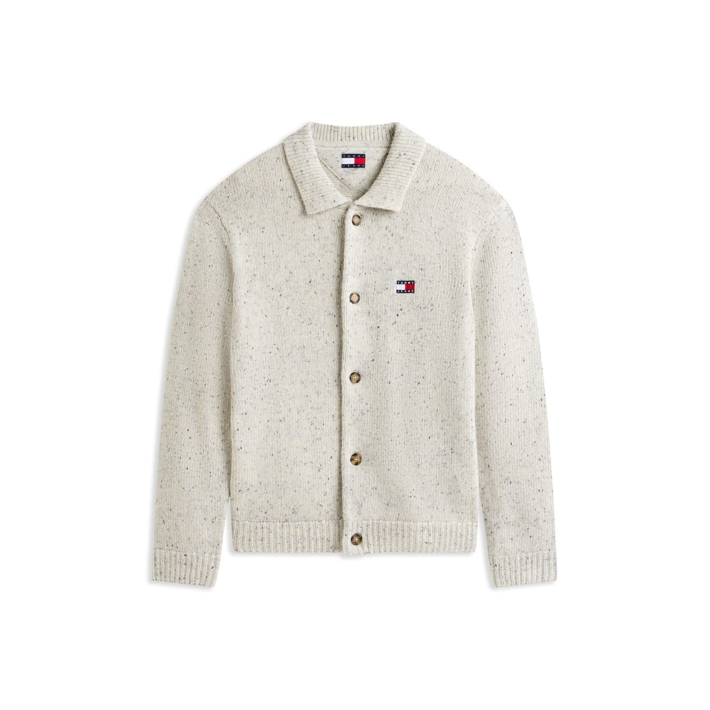 Tommy Jeans Badge Collared Neck Long Sleeve Sweater