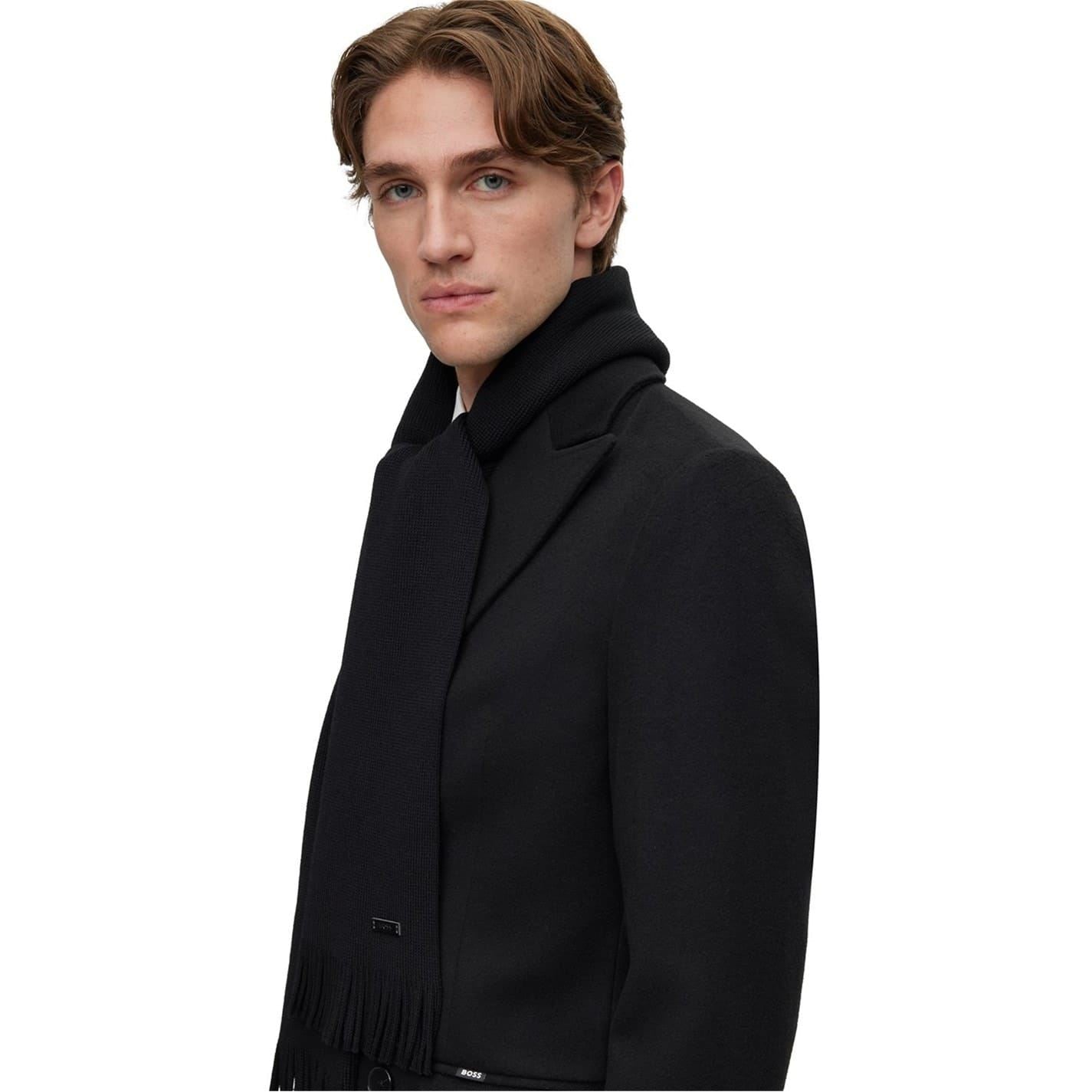 Boss Solid Oblong Scarf with Patch