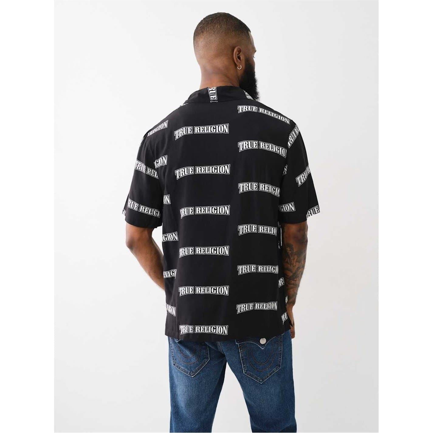 True Religion Regular Fit Lettering Casual Shirt