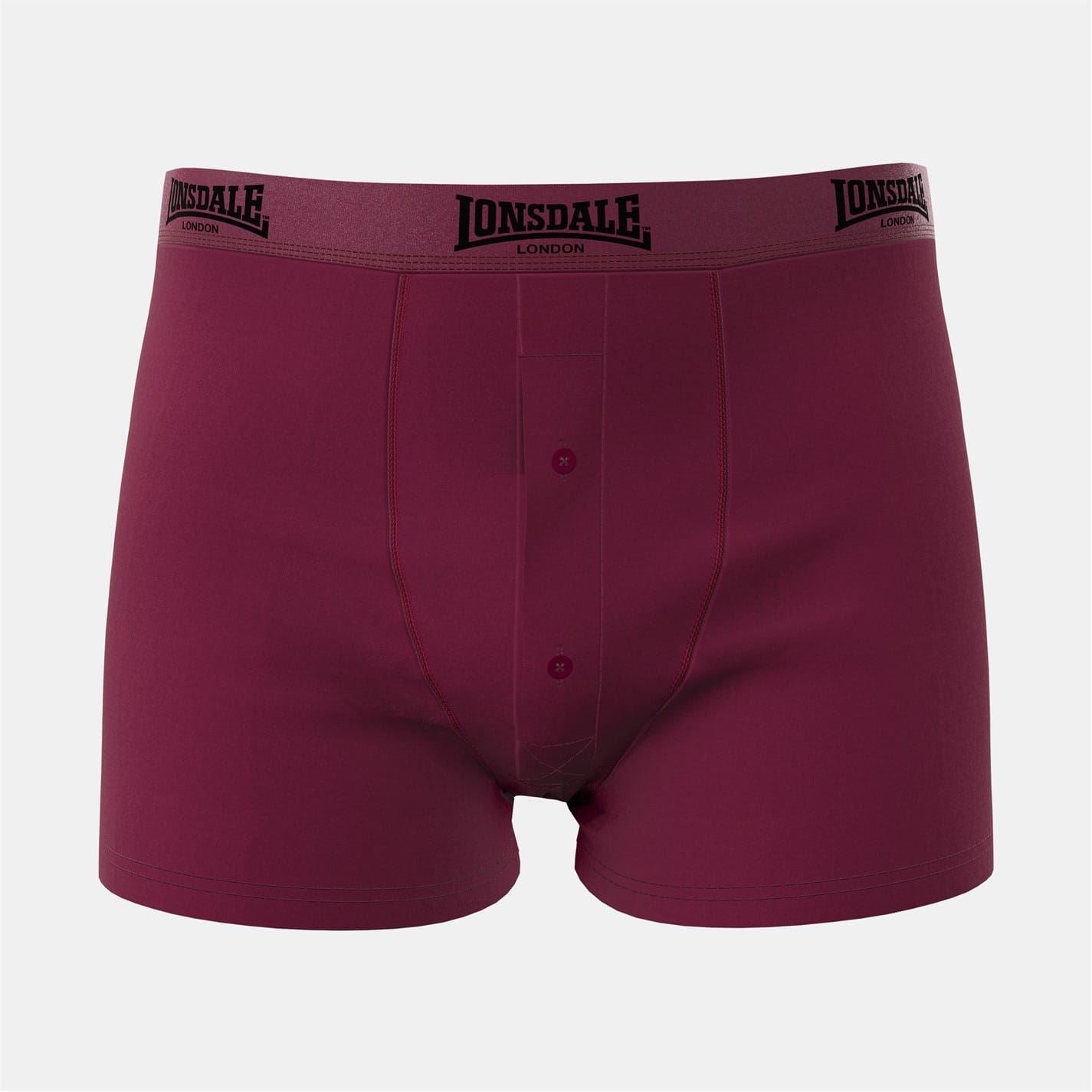 lonsdale Mens 2 Pack Boxer Shorts