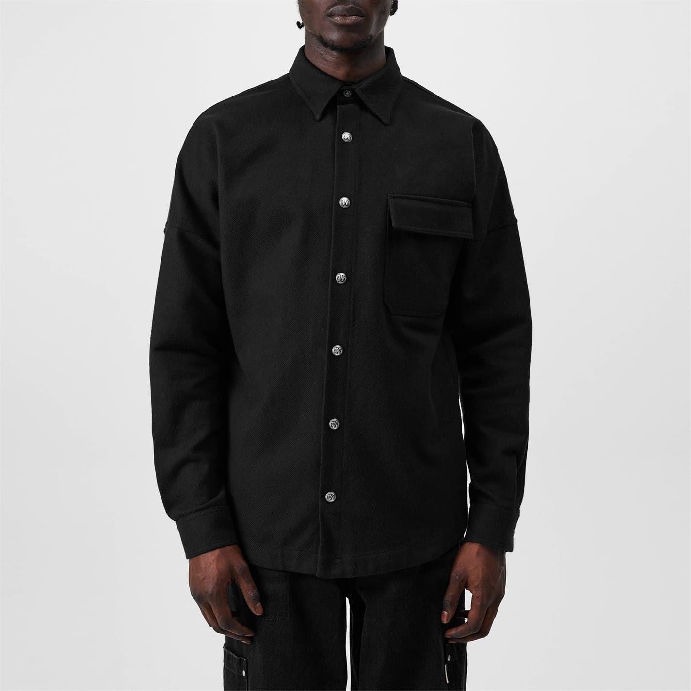 Palm Angels Gothic Lettering Overshirt