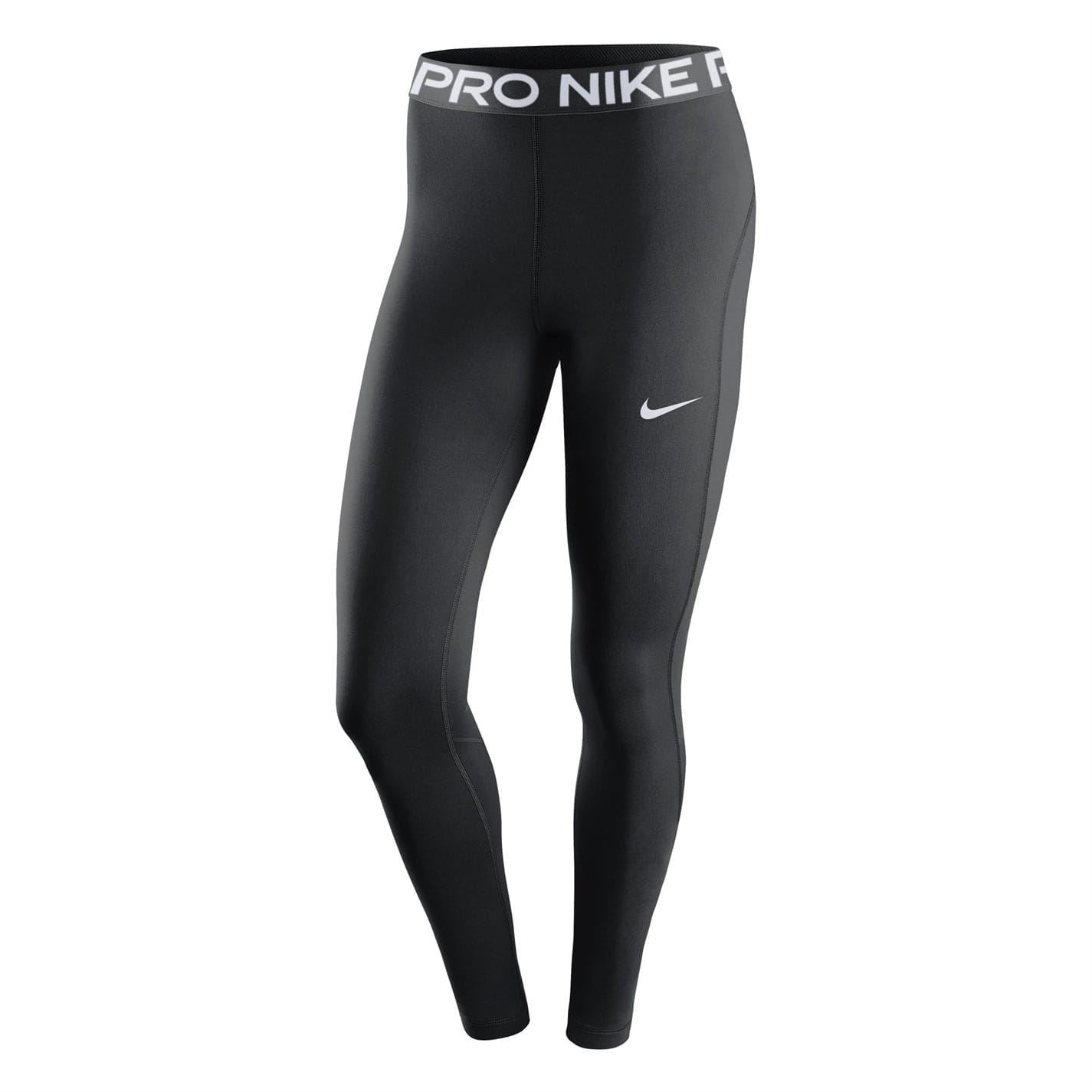 Nike Womens Pro Mid Rise Mesh Panelled Leggings