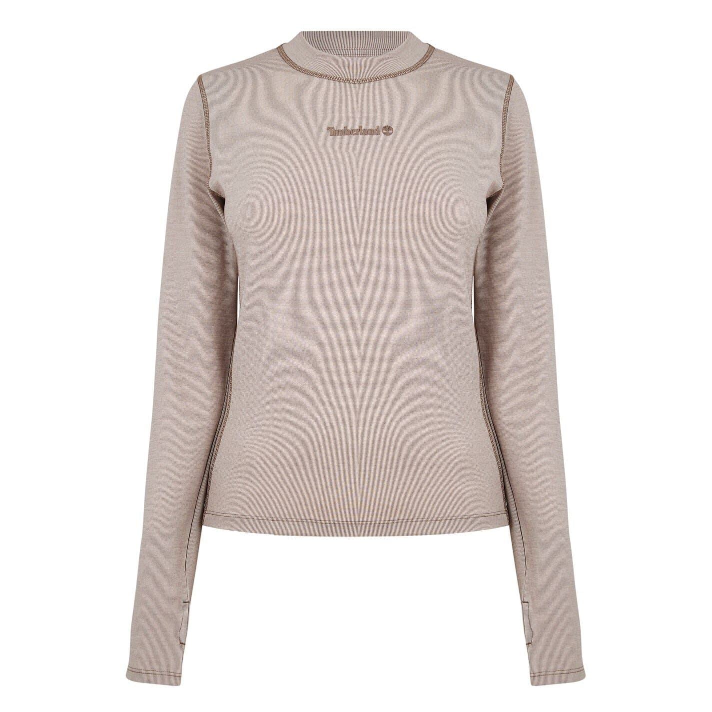 Timberland Mock Neck Regular Fit Long Sleeve T-Shirt